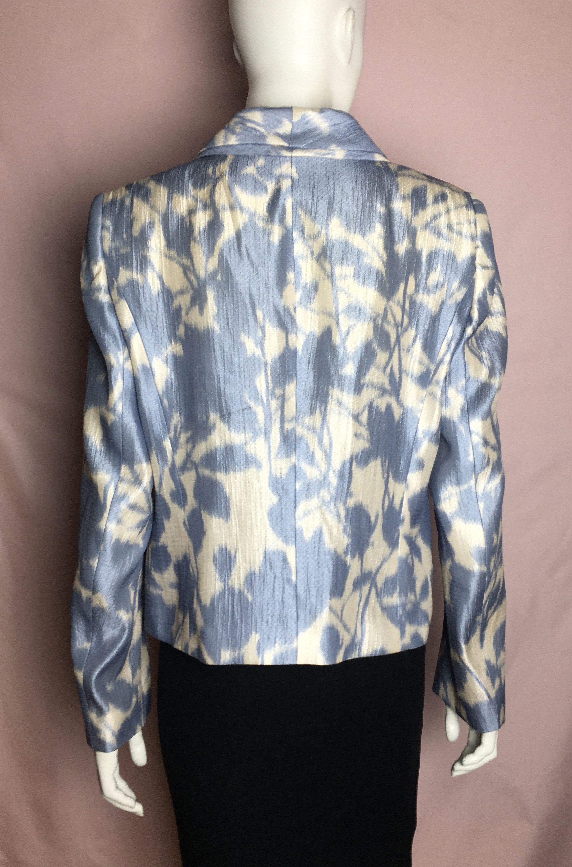 Escada ESCADA Silk Cotton Floral Print Blazer Jacket EU 42 Size L / US 10 / IT 46 - 3 Thumbnail