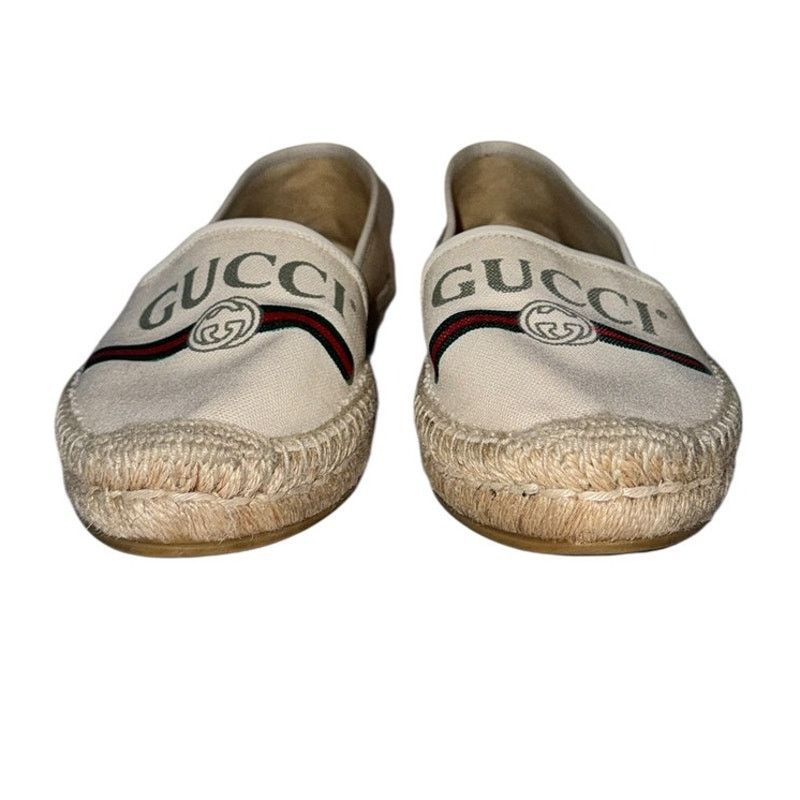 Gucci Gucci Charlotte Platform Cream Canvas Espadrilles Size 39 Size US 9 / IT 39 - 6 Thumbnail