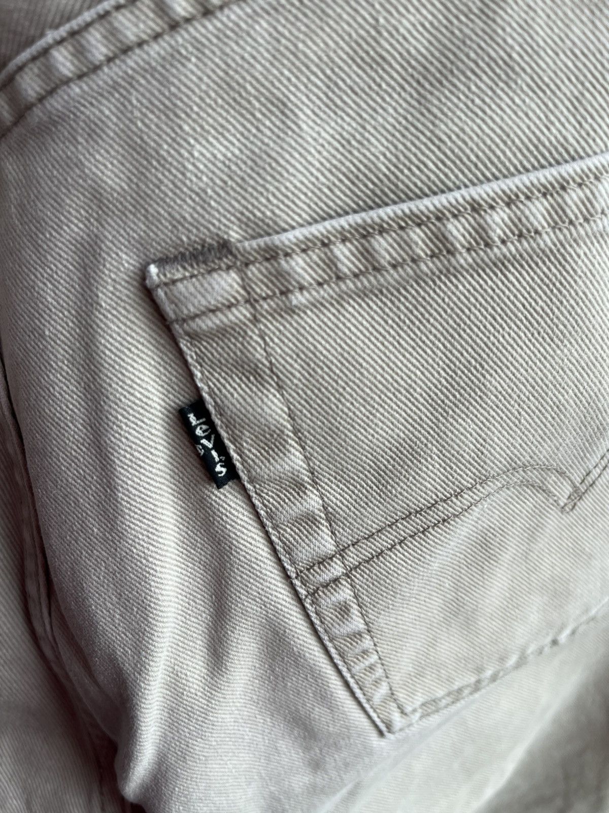 Levi's Levi's Vintage Light Beige Black Tab 527 Jeans Size US 34 / EU 50 - 4 Thumbnail