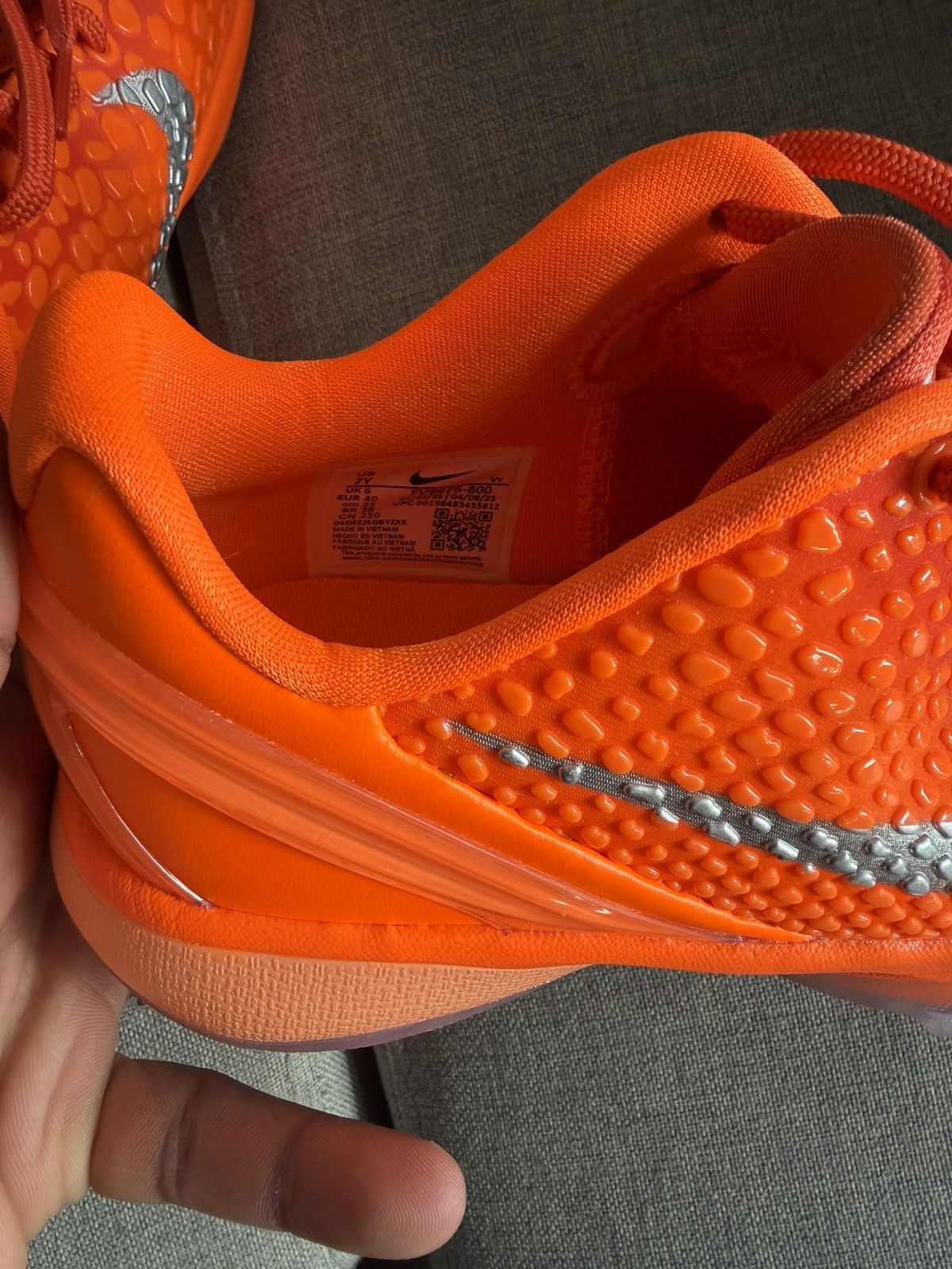 Nike Kobe VI GS Total orange Size US 7 / EU 40 - 7 Thumbnail