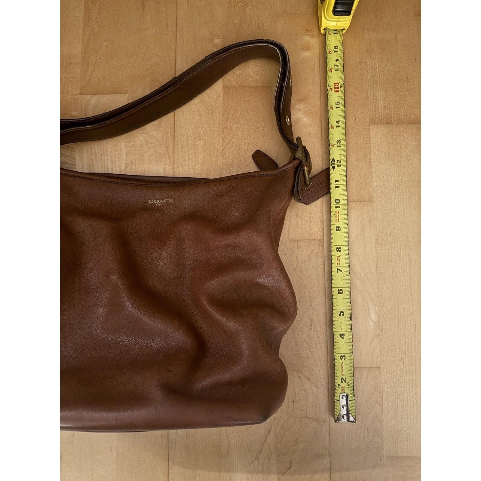 Coach VTG Coach 19893 Hobo Cognac XL Leather Shoulder Tassels Y2K Size ONE SIZE - 4 Thumbnail