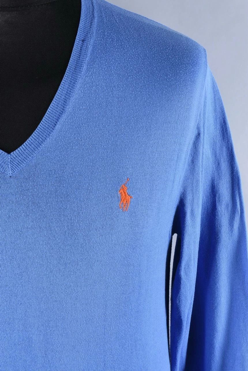 Polo Ralph Lauren Polo Ralph Lauren V-Neck Slim Fit Pima Cotton Sweater Size US M / EU 48-50 / 2 - 2 Thumbnail