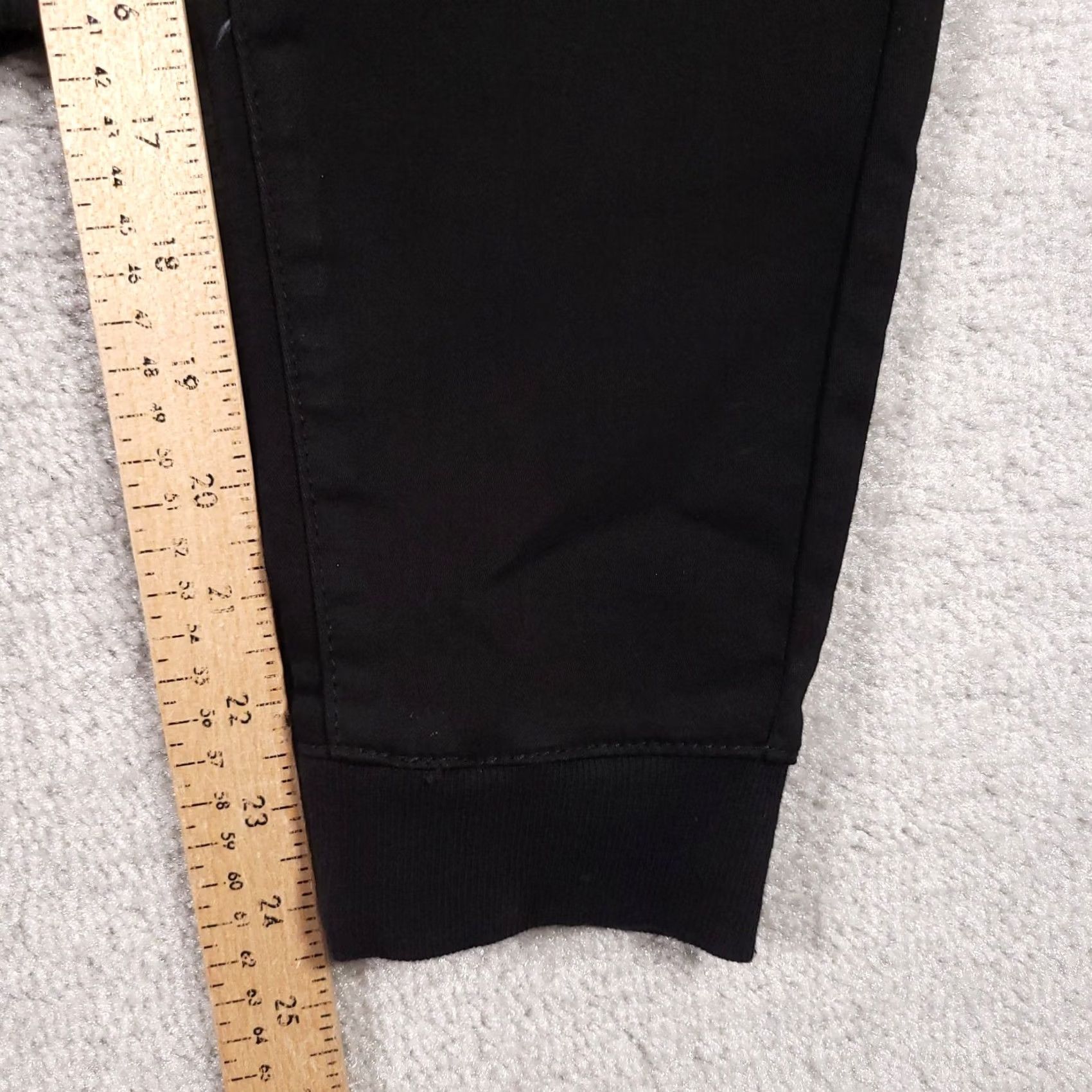 Vintage DG2 by Diane Gilman Stretch Pull On Ankle Jeggings Black PXS Petite Women Size Jegging Tapered Slim Comfort Drawstring Size 26" / US 2 / IT 38 - 6 Thumbnail