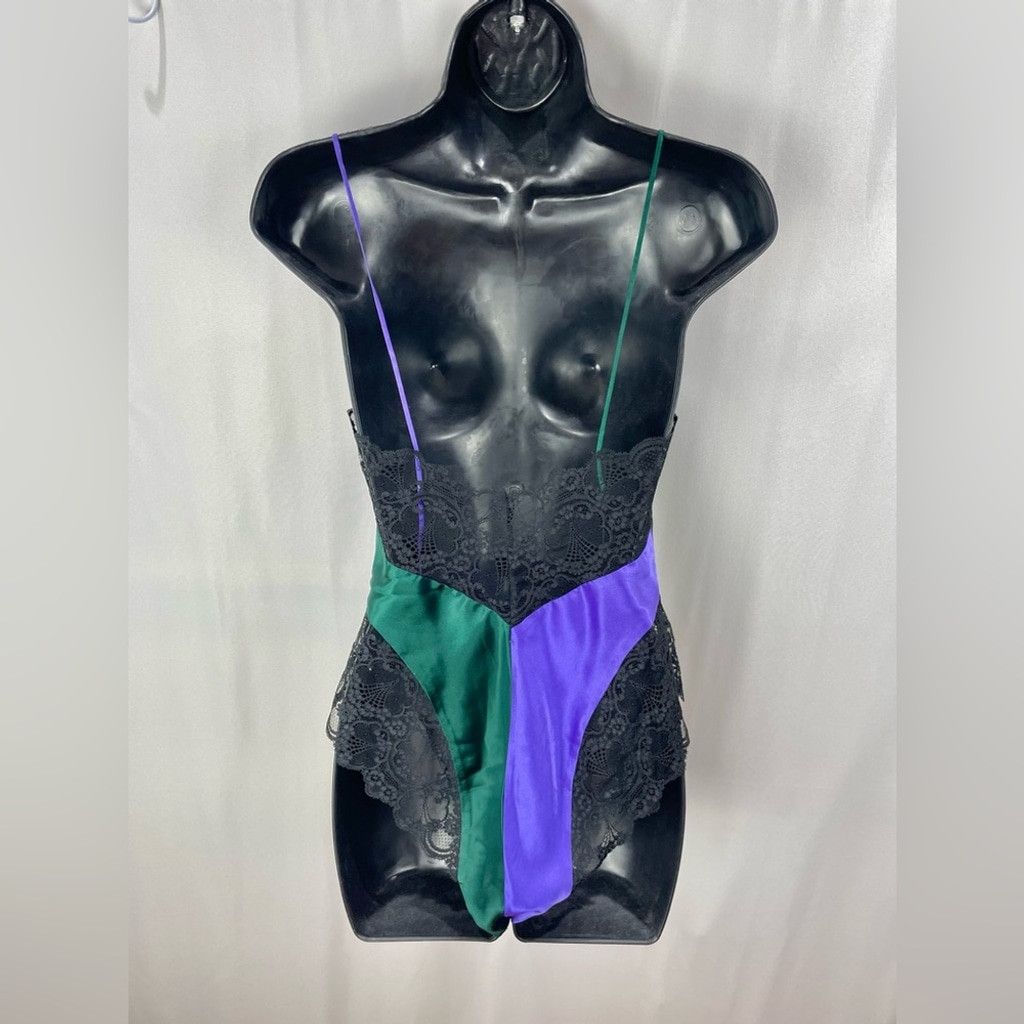 Other NEW VTG Adagio 100% Silk Colorblock Teddy Size S Size S / US 4 / IT 40 - 3 Thumbnail