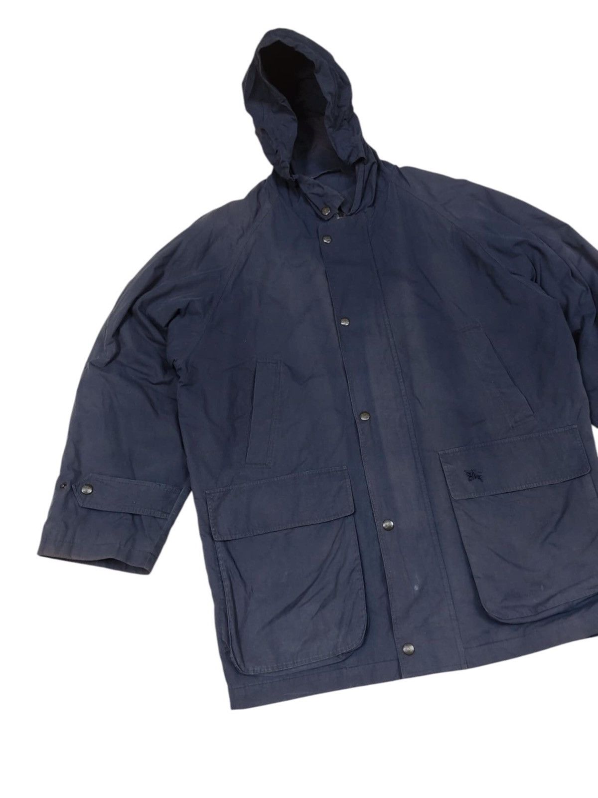 Burberry × Vintage VINTAGE 90s Burberrys Faded Navy Blue Jacke Size US XL / EU 56 / 4 - 3 Thumbnail