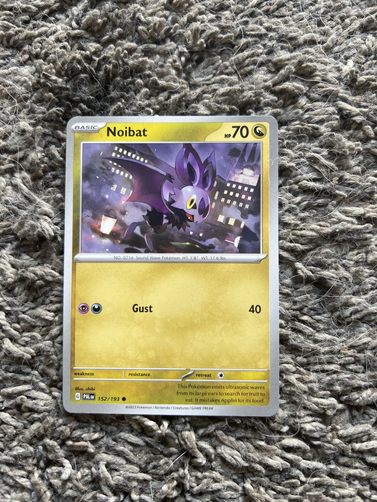 Hypebeast × Nintendo × Pokemon 2023 Pokémon Noibat Basic Card Size ONE SIZE - 1 Thumbnail