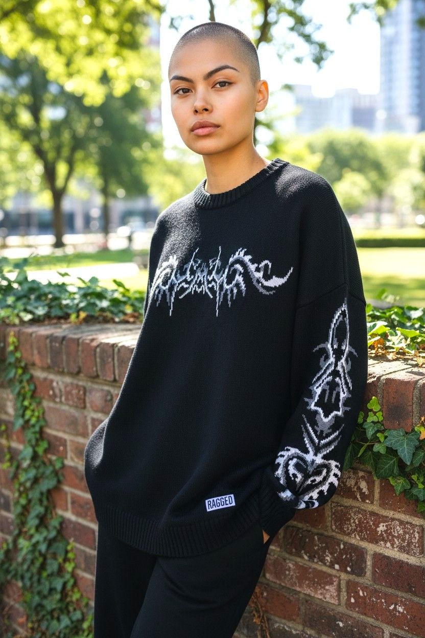 The Ragged Priest The Ragged Priest "Tribal" Cyber Sigilism Knit Sweater Size US M / EU 48-50 / 2 - 2 Thumbnail