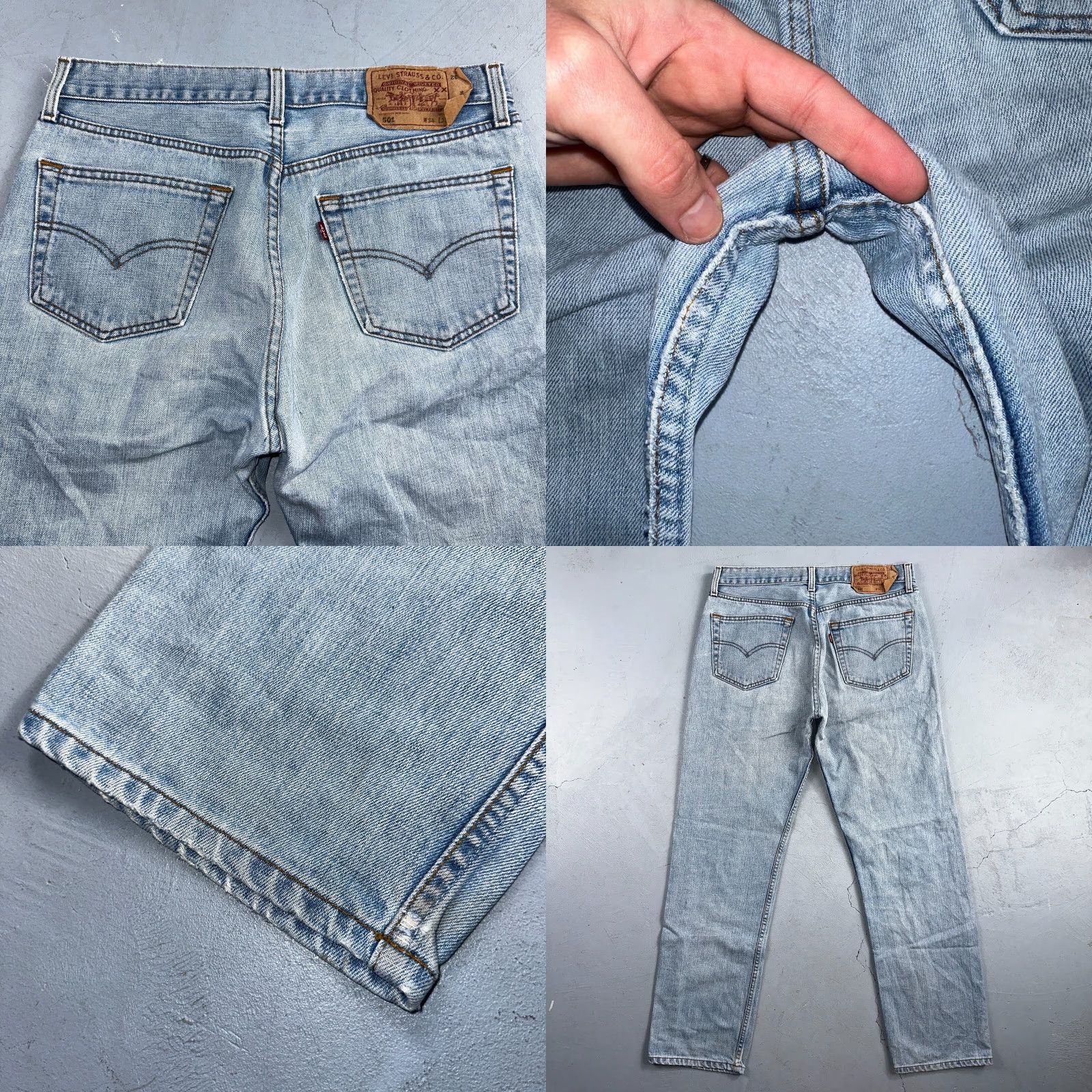 Levi's Levis 501 Vintage Y2K XX Straight Leg Jeans Blue Light Wash 34x34 Act 32x31 Jeans Men Levi's 501 Series 90s Vintage Straight Size US 34 / EU 50 - 10 Thumbnail