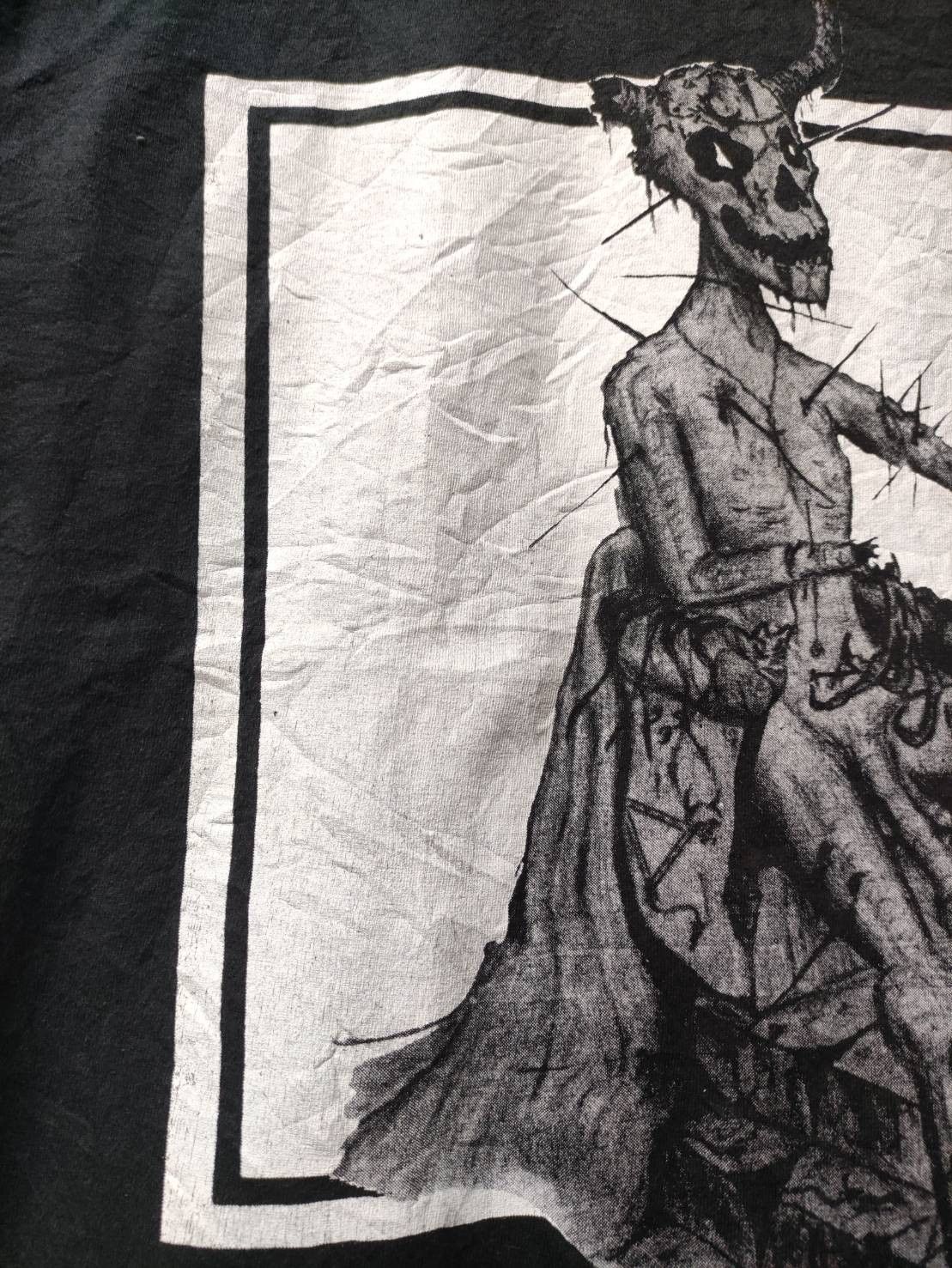 Band Tees Vtg 90's Hellhammer " Apocalyptic Raids " EP Promo T-Shirt Size US XL / EU 56 / 4 - 4 Thumbnail
