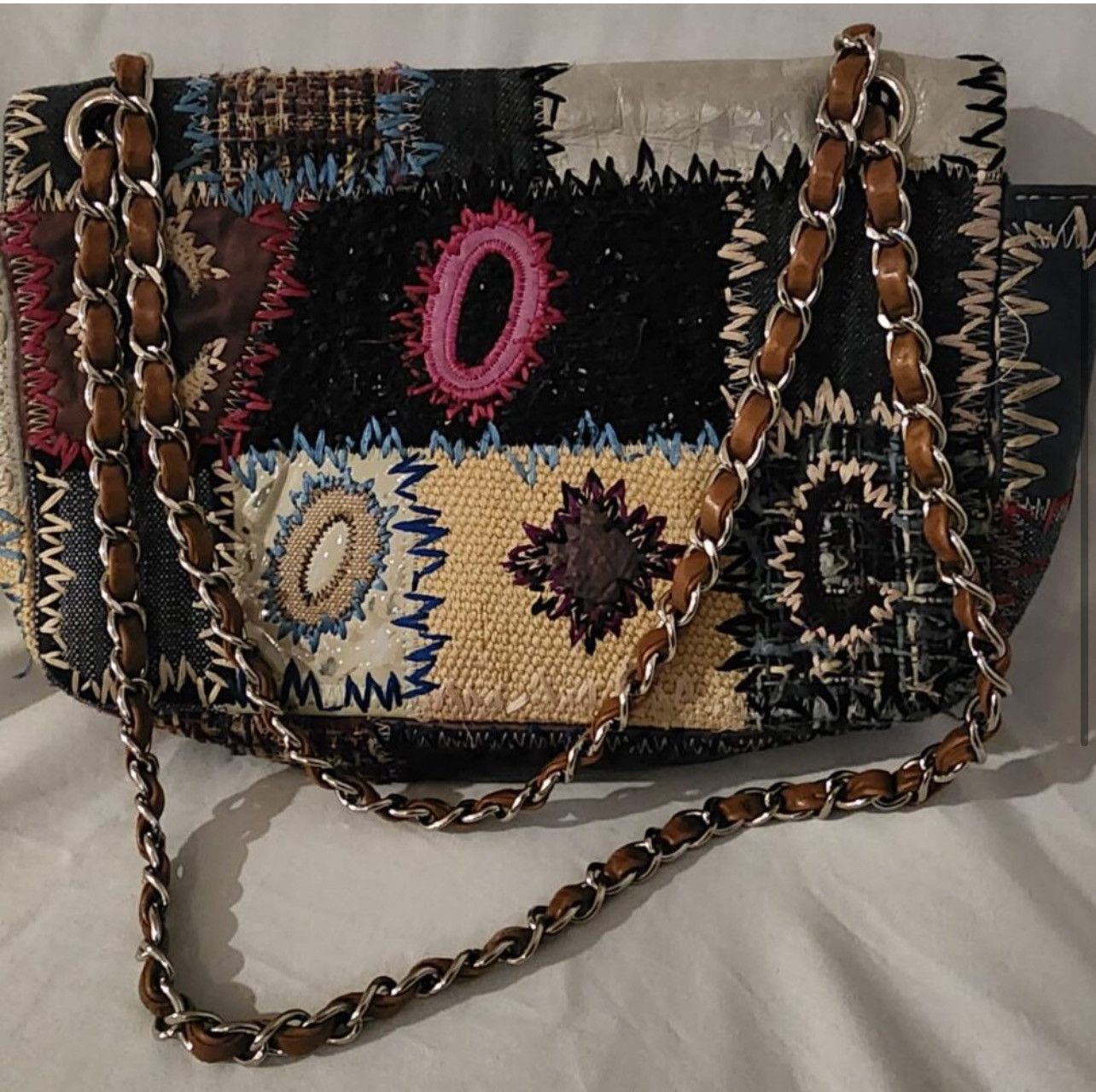 Chanel Chanel Rare Denim Patchwork Flap Bag Size ONE SIZE - 14 Thumbnail