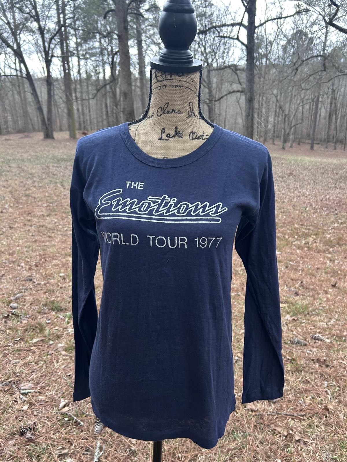 Other RARE ! Vintage Long Sleeve The Emotions WORLD TOUR 1977 Size ONE SIZE - 1 Thumbnail