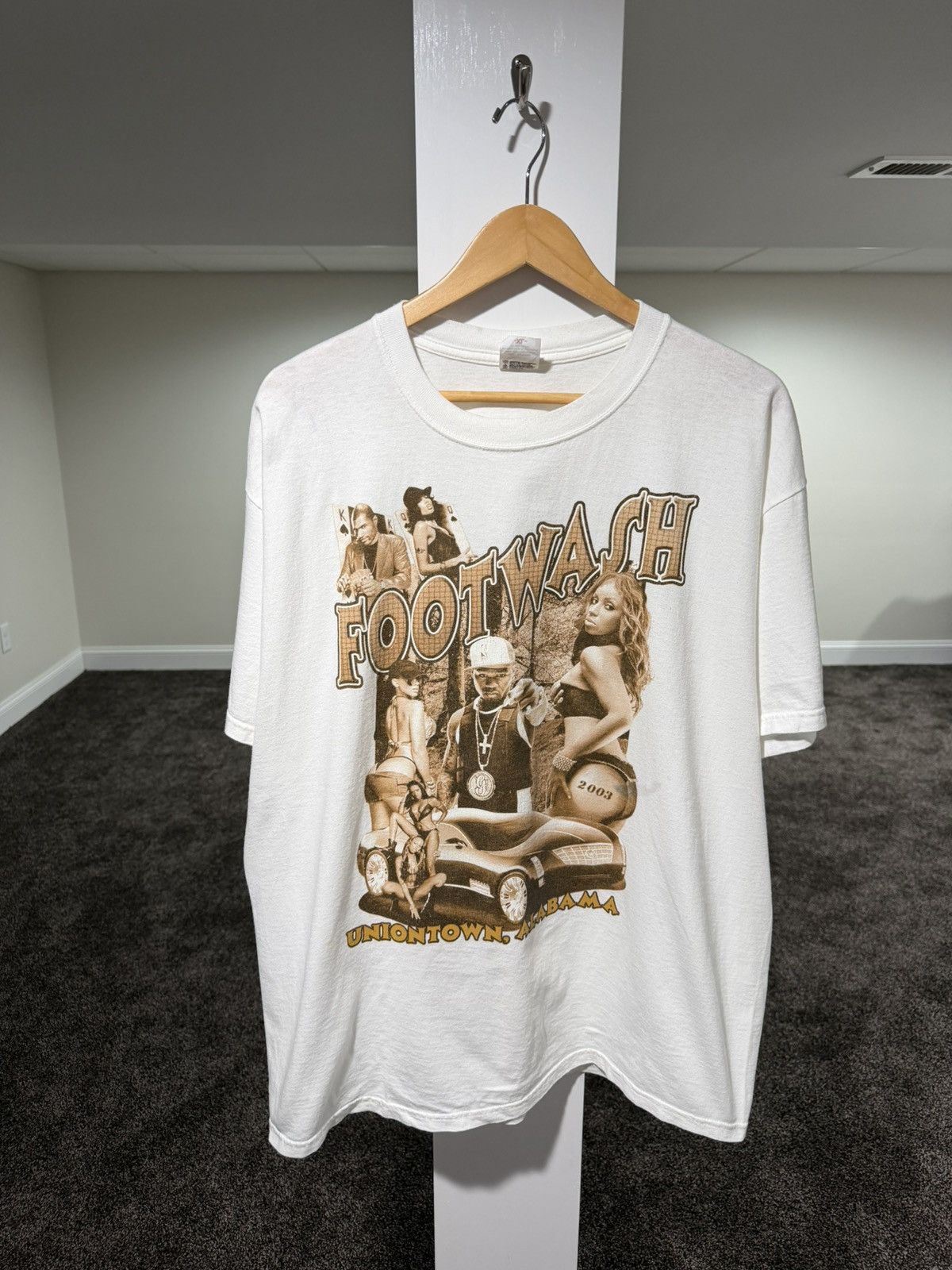 Vintage Vintage Footwash 50 Cent & Usher Uniontown Alabama 2003 Tee Size US XL / EU 56 / 4 - 1 Thumbnail