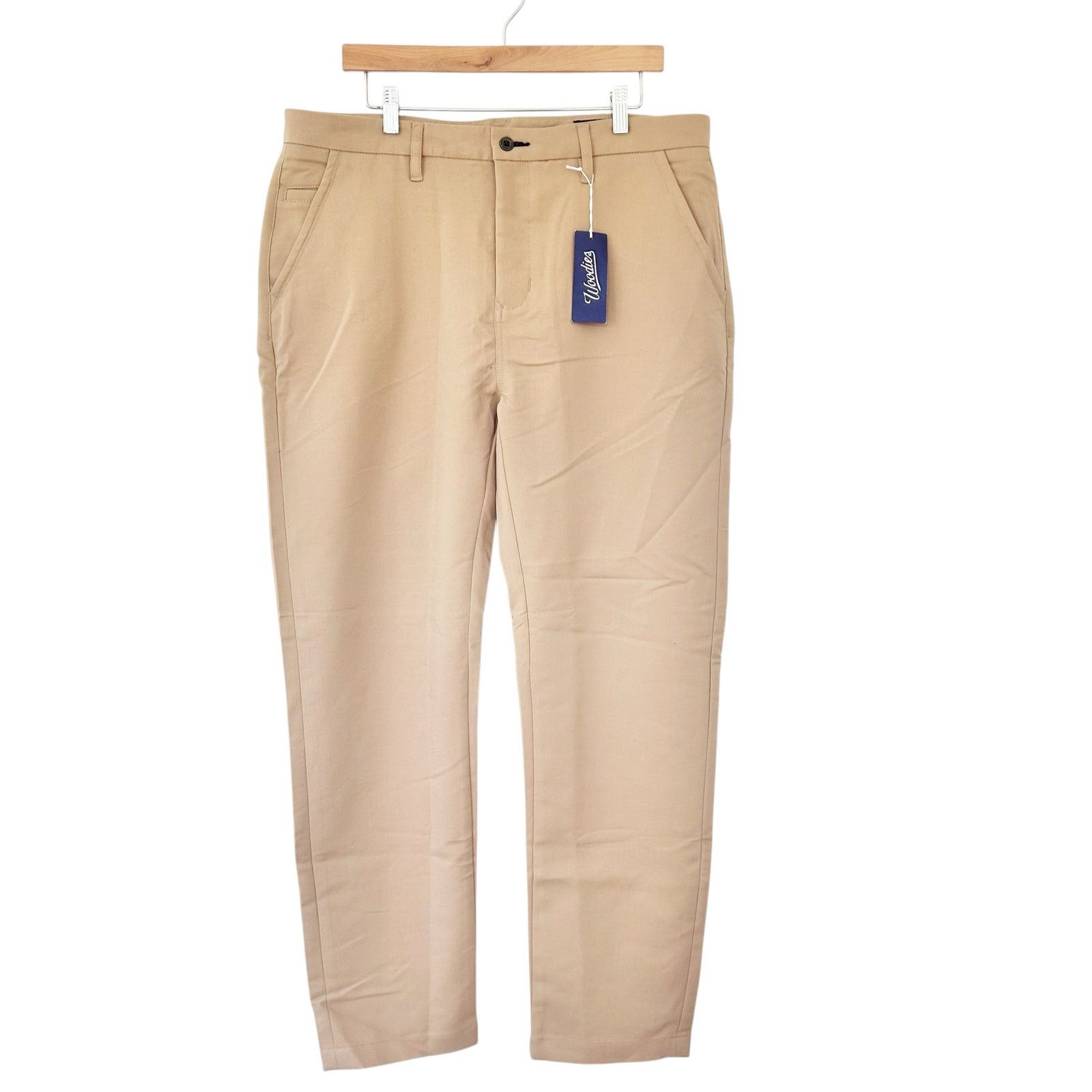 Other Woodies Tan Flat Front Pants 37x31 Size US 37 - 1 Thumbnail