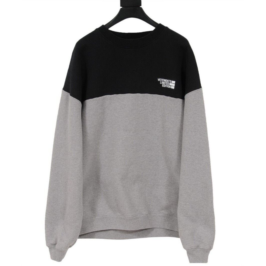 Limited Edition Logo Sweatshirt Gray Black Colorblock