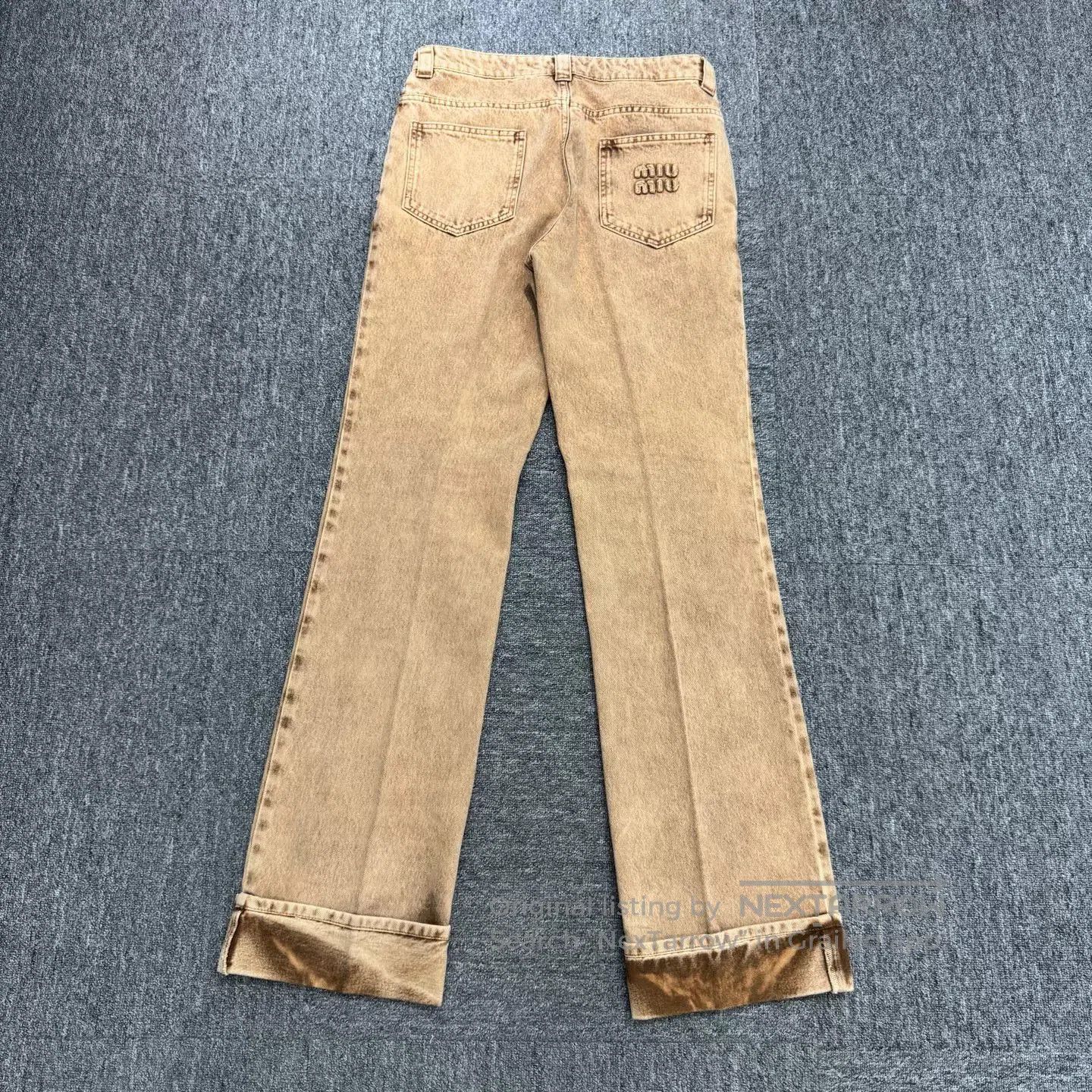 Miu Miu MiuMiu Washed Distressed Jeans. Size 37" - 5 Thumbnail
