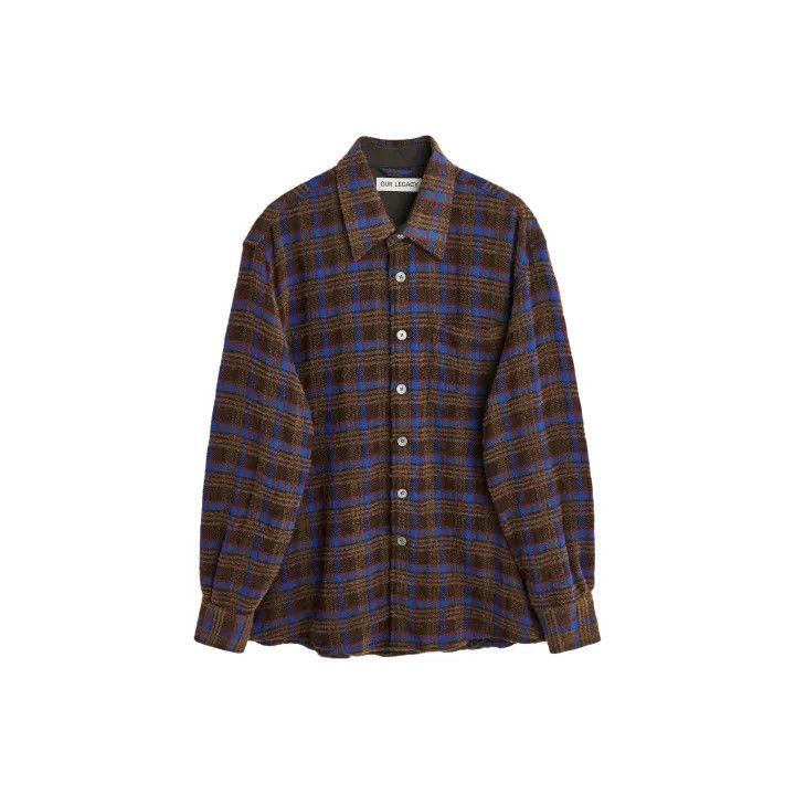 Our Legacy Our Legacy Brown Check Long Sleeve Shirt 0079 Size US M / EU 48-50 / 2 - 1 Thumbnail