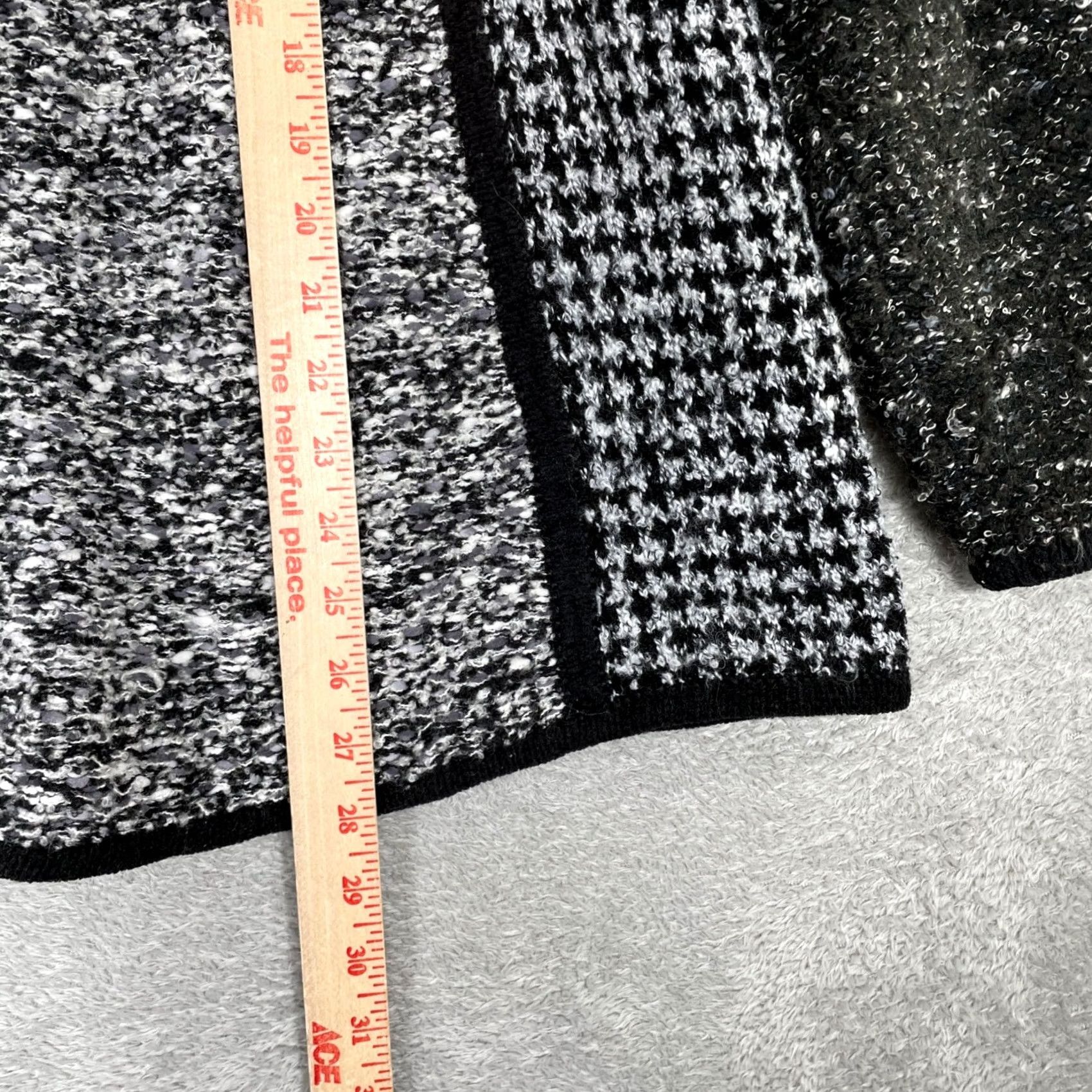Laura Ashley VINTAGE Laura Ashley Cardigan Sweater Womens M Black Patchwork Knit Dark Academia cardigan sweater Size M / US 6-8 / IT 42-44 - 6 Thumbnail