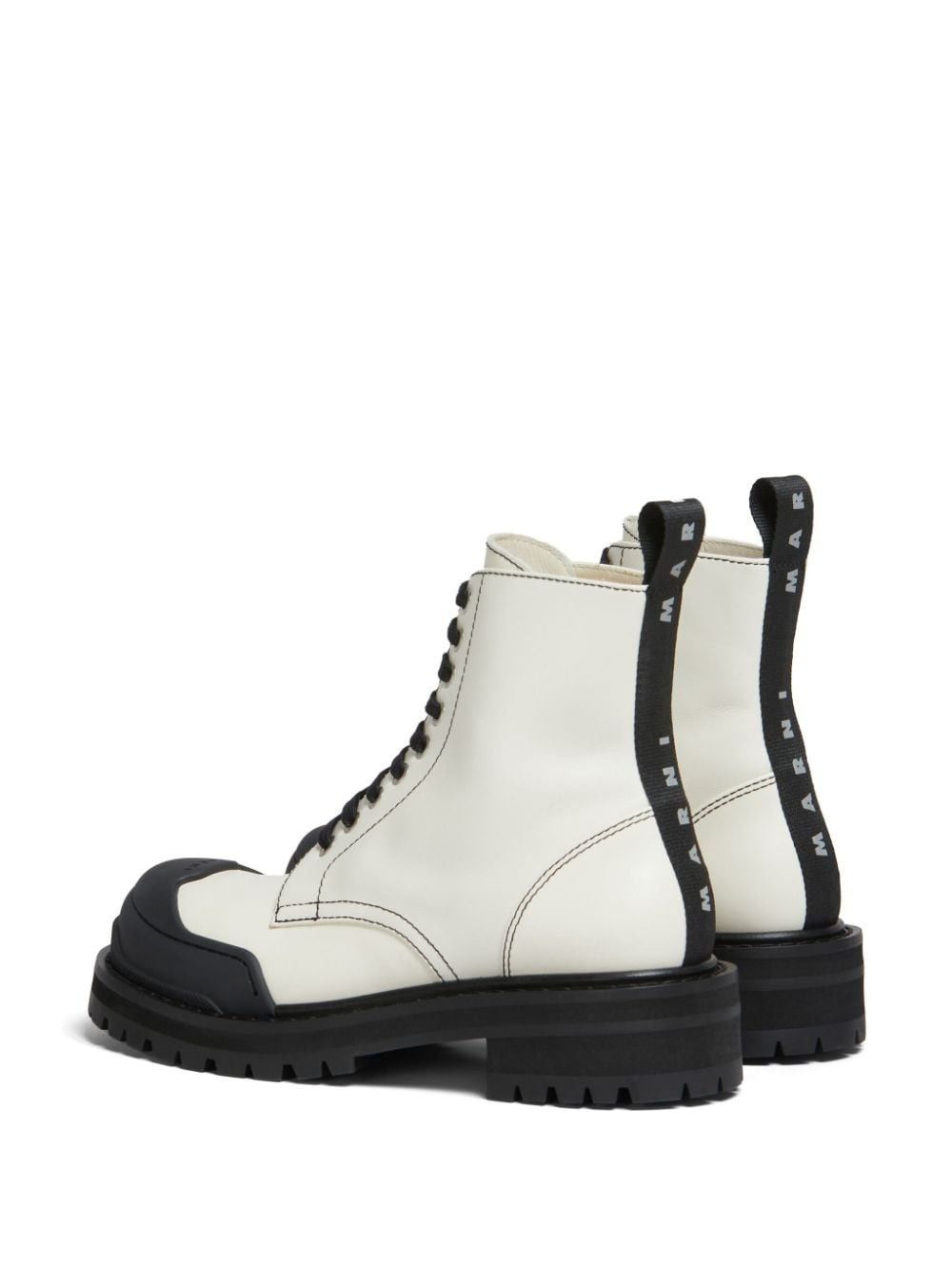 Marni o1f1d3z1025 Lace-Up Ankle Boots in White/Black Size US 11 / IT 41 - 3 Thumbnail