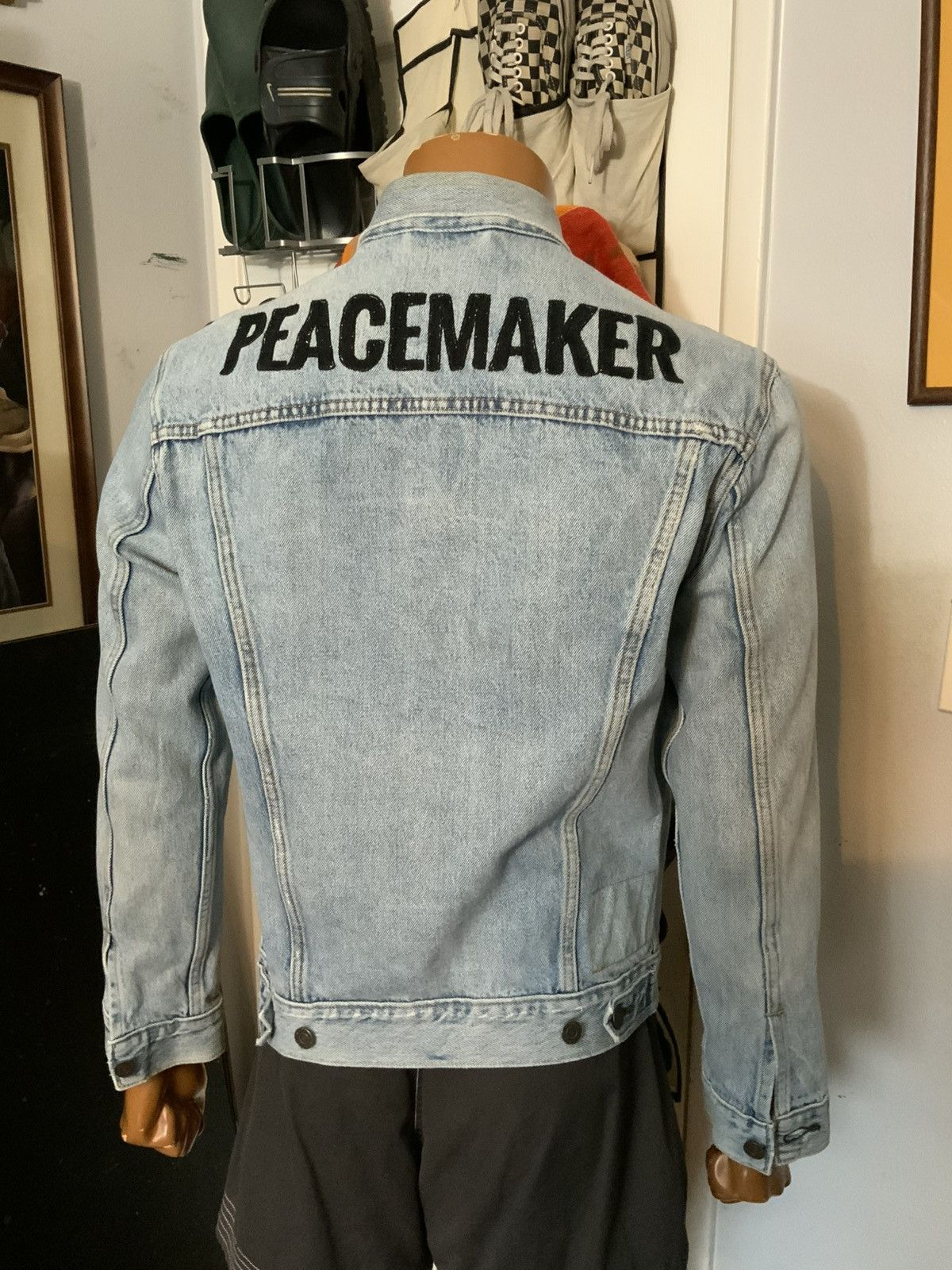 Levi's Levis Peacemaker Embroidered Denim Jean Trucker Jacket Size US M / EU 48-50 / 2 - 11 Thumbnail