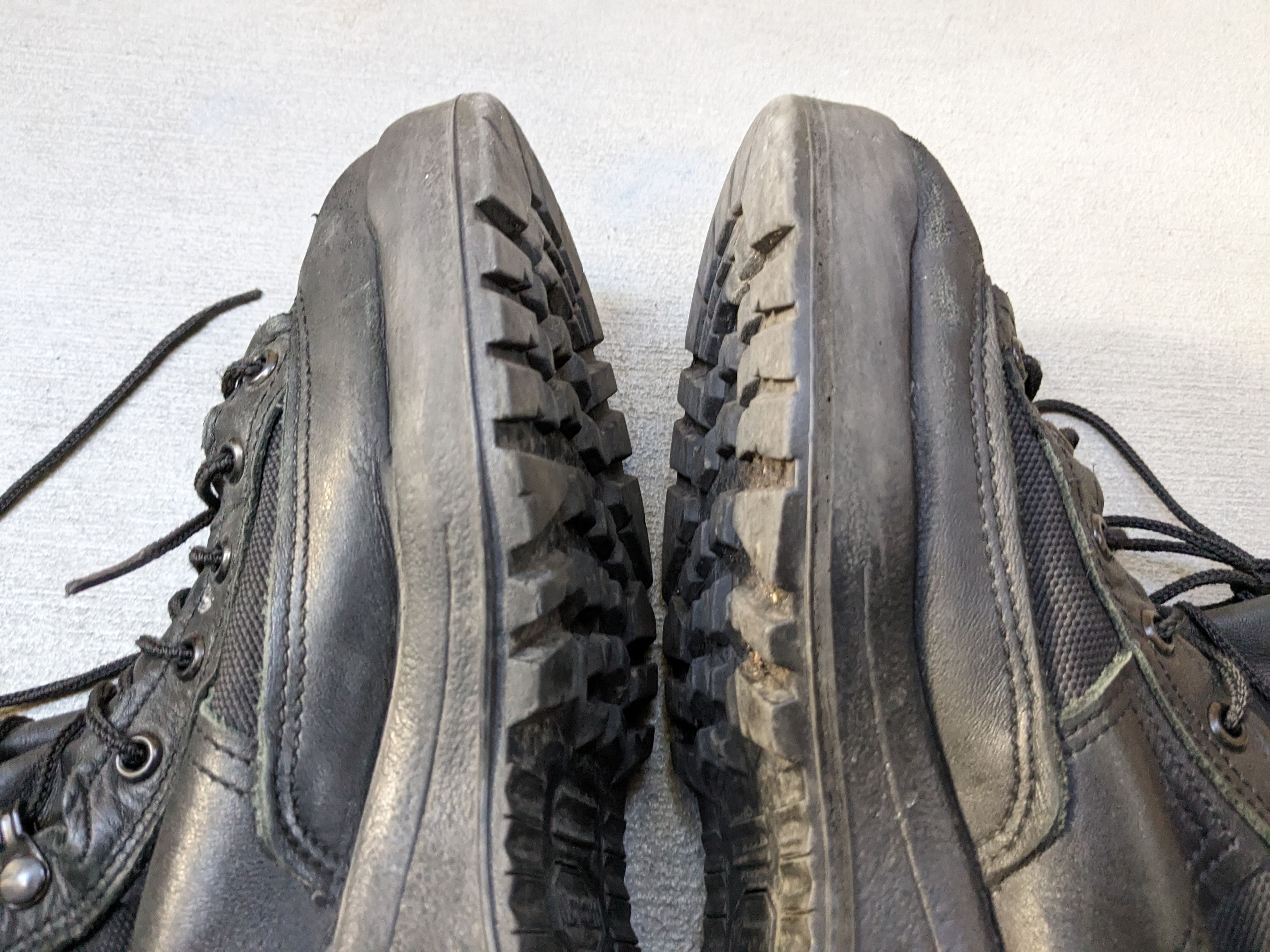 Genuine Leather Combat Boots Black 9 Leather Biker Chunky Lace Up Rubber Size US 9 / EU 42 - 9 Thumbnail