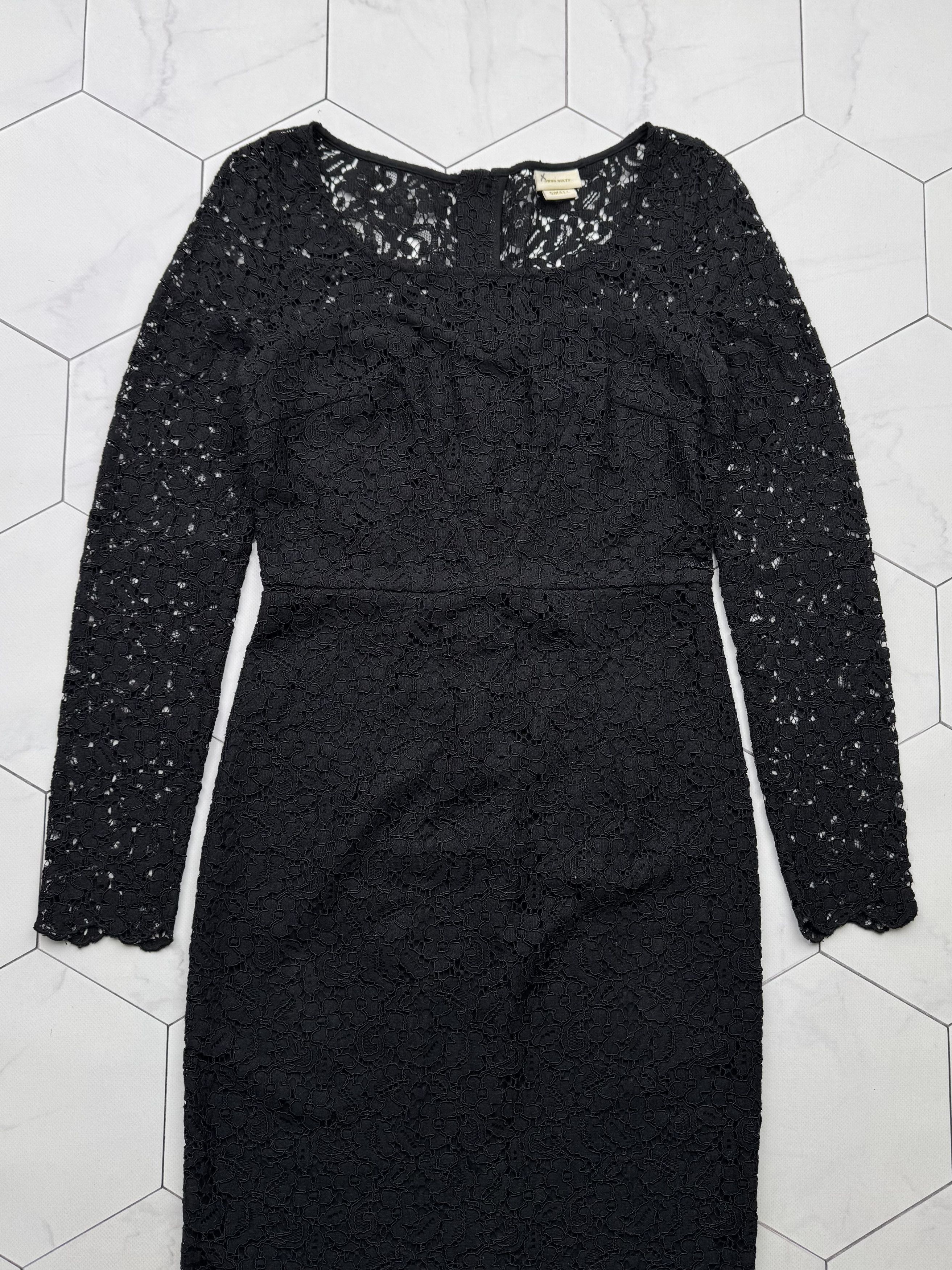 Miss Sixty Miss Sixty Lace Mesh Dress With Long Sleeve (B87) Size S / US 4 / IT 40 - 2 Thumbnail