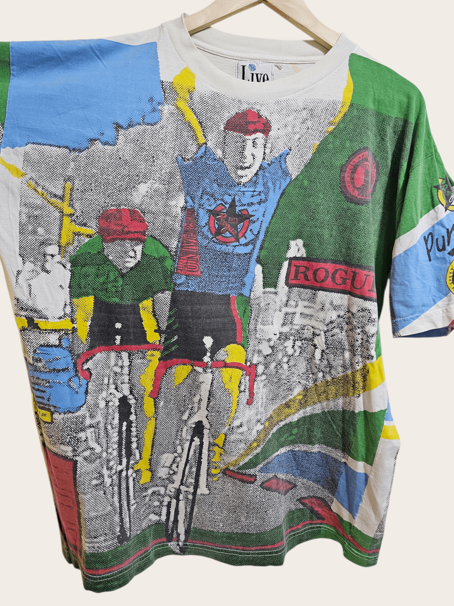 Vintage Cycling All Over Print Crazy Tee Size US XL / EU 56 / 4 - 3 Thumbnail