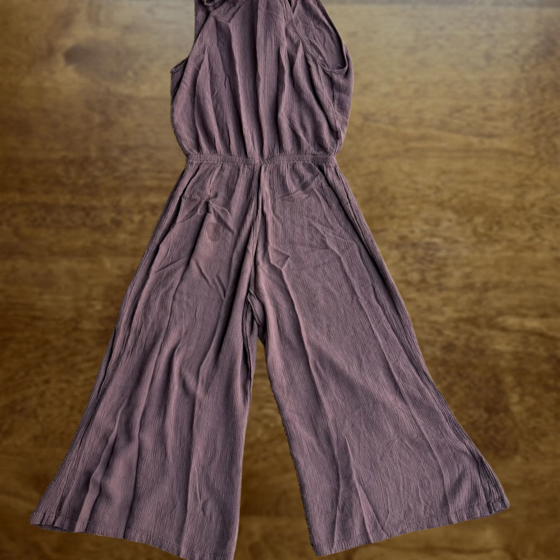 O'Neill O'Neill Jumpsuit Womens M Purple Gauze Sleeveless High Neck Elastic Waist | Casual Travel Solid 1 Piece Summer Size 32" / US 10 / IT 46 - 1 Thumbnail