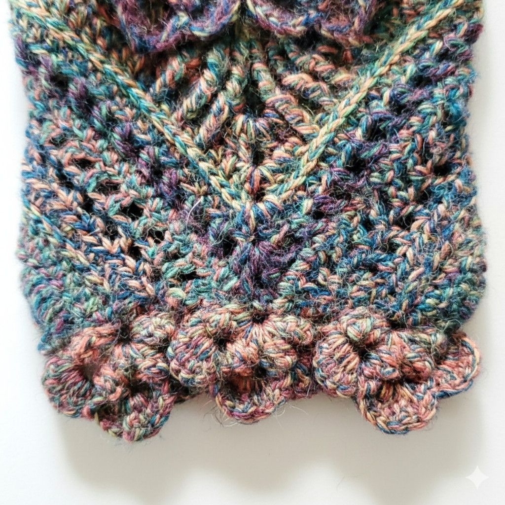 Handmade Handmade 4x6" Crochet Bracelet Purse Wood Wool Nylon Flower Size ONE SIZE - 8 Thumbnail
