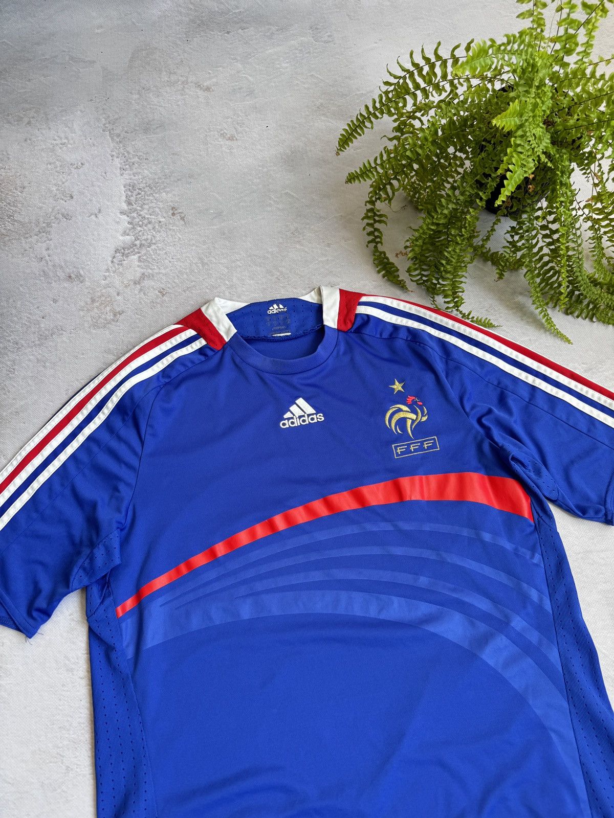Adidas Adidas France 2007 2008 Soccer Jersey Vintage Size US M / EU 48-50 / 2 - 2 Thumbnail
