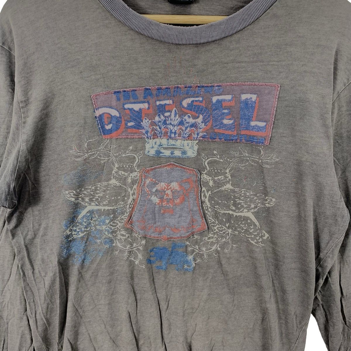 Diesel Vintage Diesel Long Sleeve T-Shirt Crown Crest Graphic Size US M / EU 48-50 / 2 - 6 Thumbnail