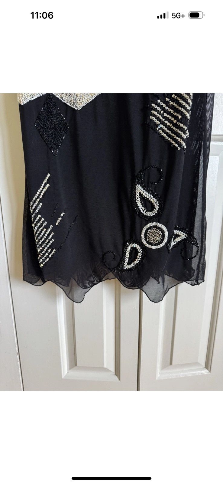Other NOTIZIE Di Mariella Burani Black Mesh Maxi Dress 8/42 ITALY Size M / US 6-8 / IT 42-44 - 7 Thumbnail