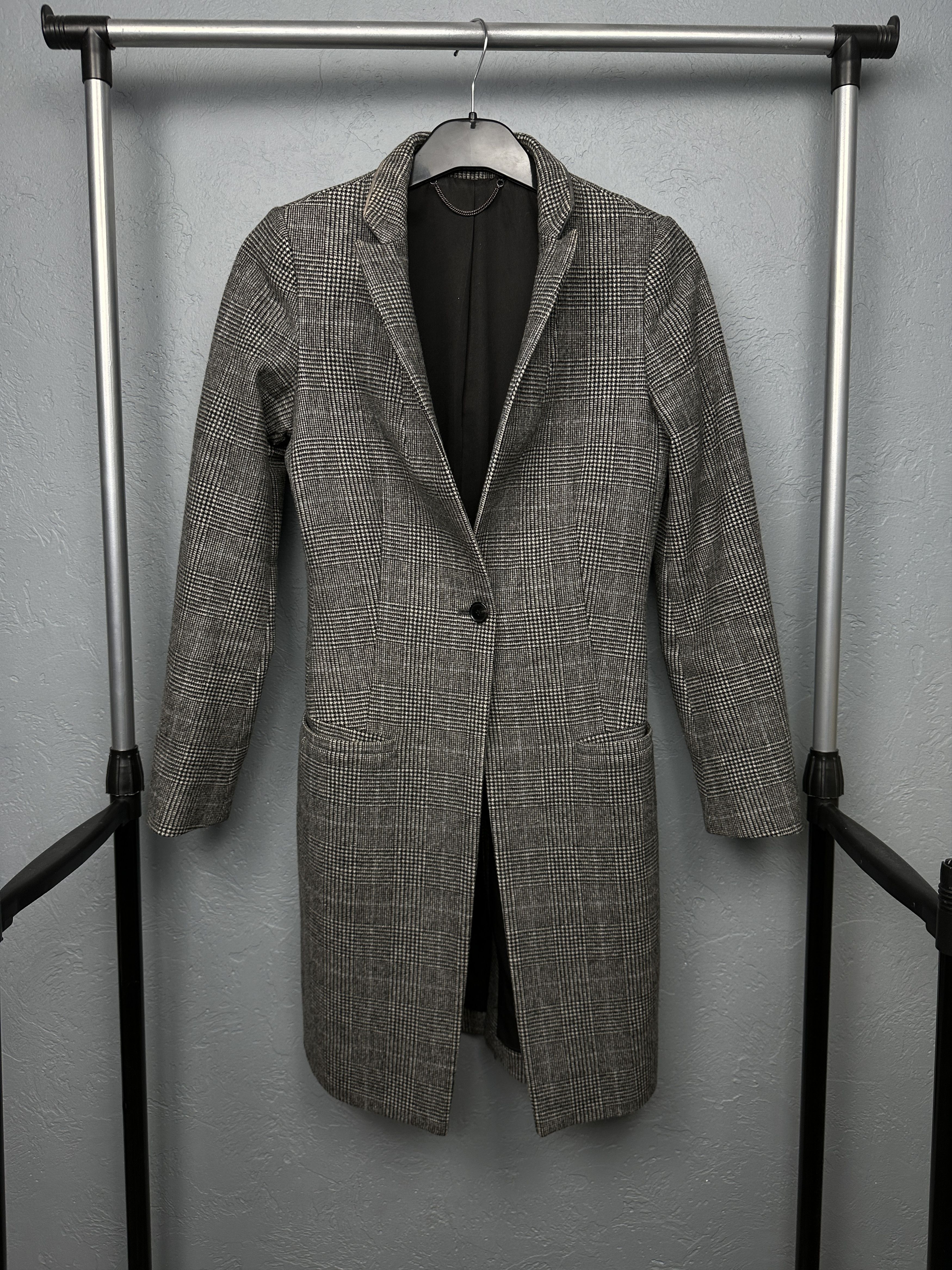 Allsaints Allsaints Womens Leni Check Wool Coat Jacket Size XS / US 0-2 / IT 36-38 - 1 Thumbnail