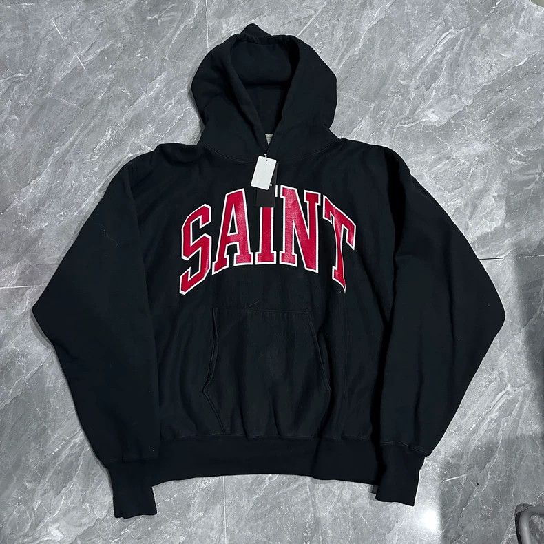 Saint Michael Saint Michael Black and red printed washed hoodie Size US XL / EU 56 / 4 - 1 Thumbnail