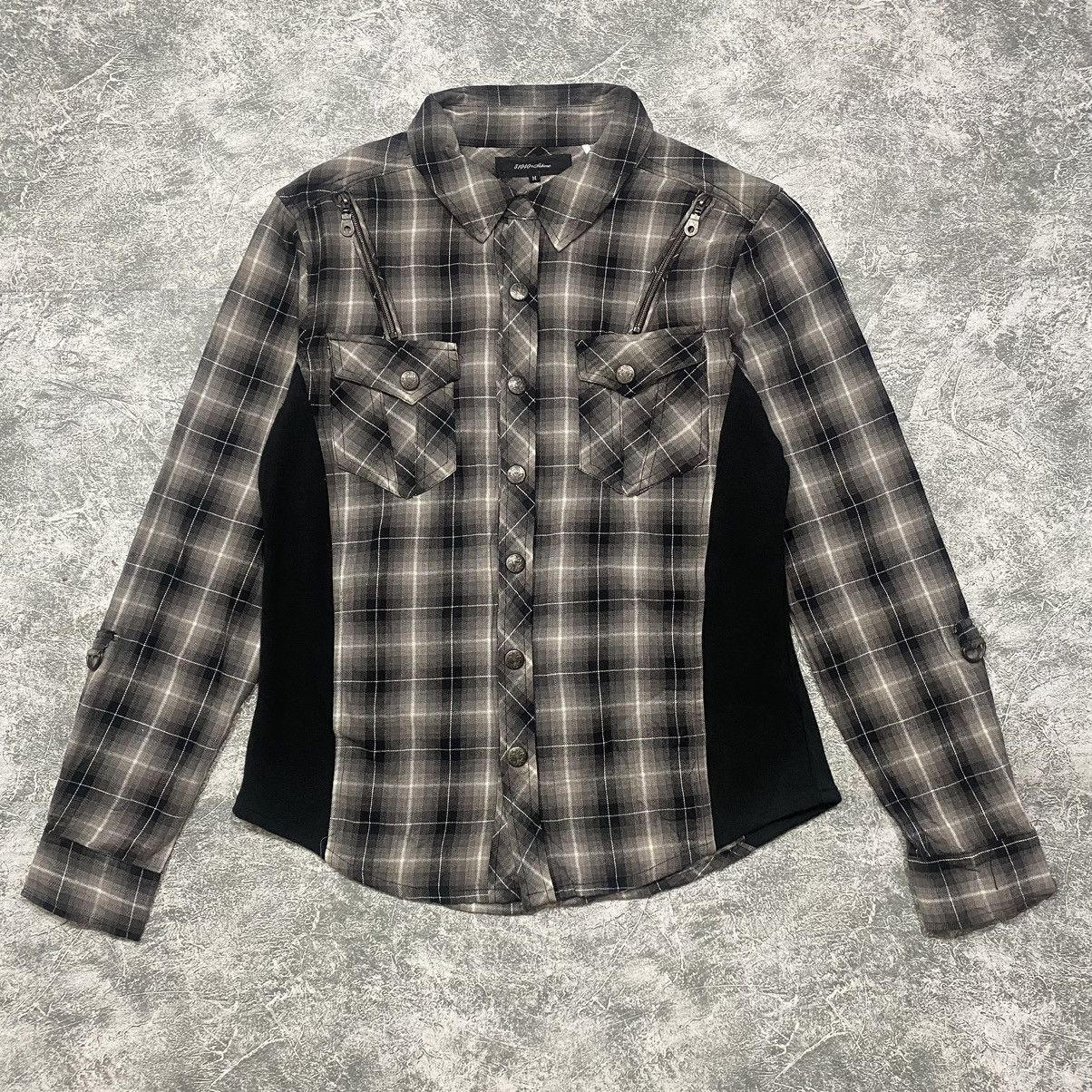 Japanese Brand × Vintage 31040=SKHONE Snap Button Double Layer Shirt Size US M / EU 48-50 / 2 - 1 Thumbnail