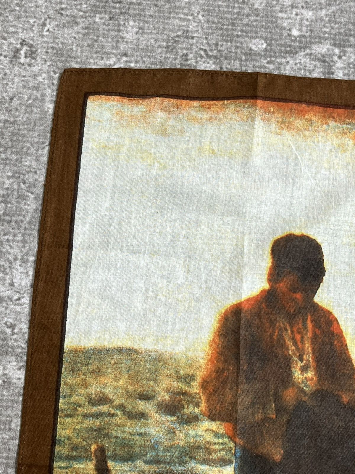 Vintage Vintage Jean-Francois Millet The Angelus Handkerchief Size ONE SIZE - 4 Thumbnail