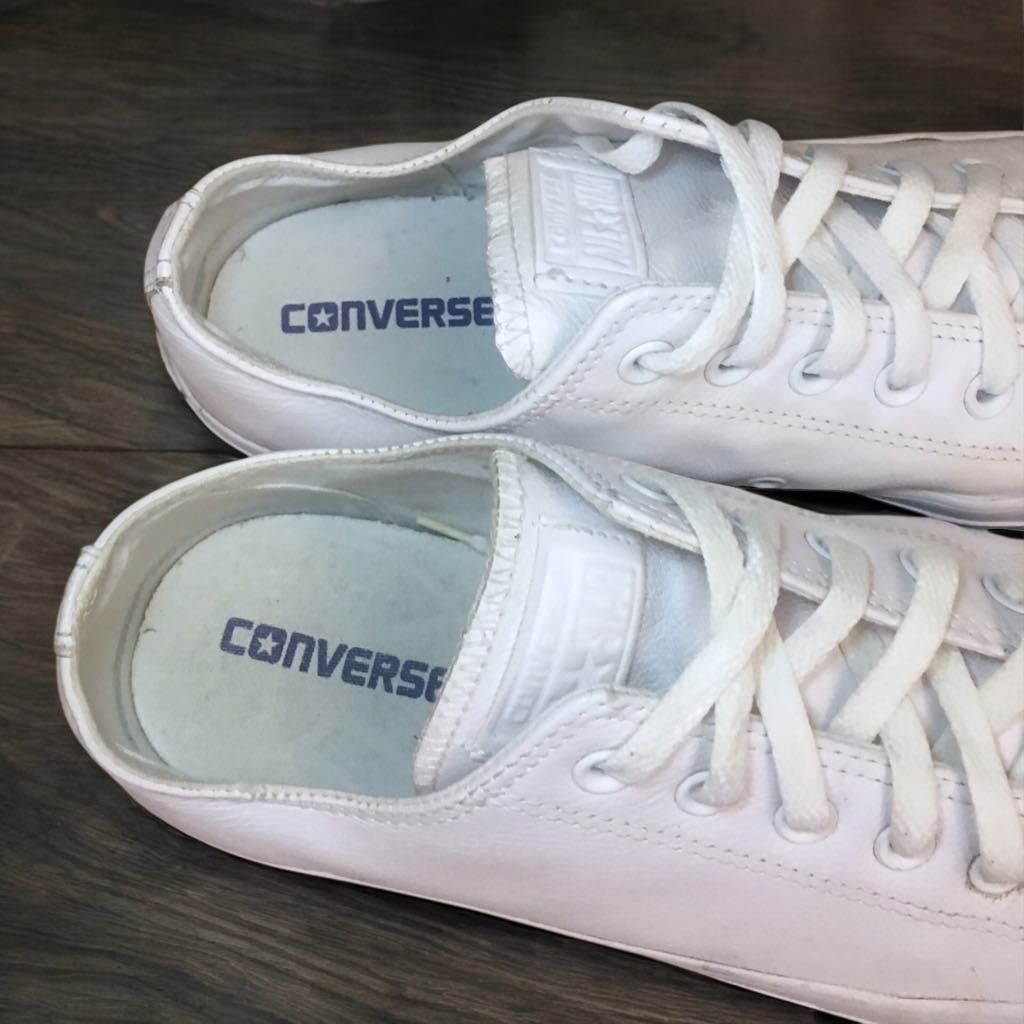 Converse Converse AllStar Low White Leather Shoes 136823C 11.5M/13.5W Size US 11.5 / EU 44-45 - 5 Thumbnail