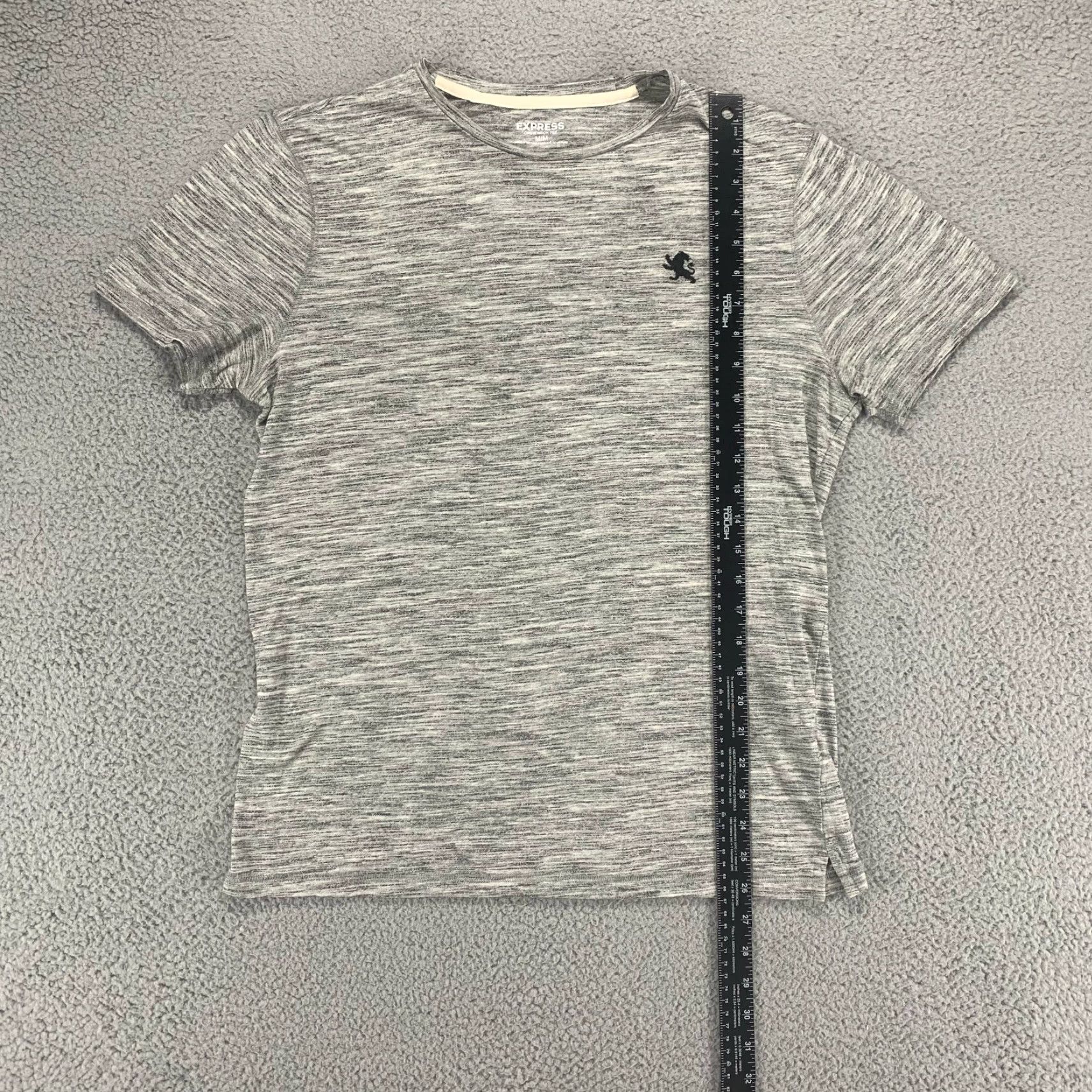 Express Express Women's Gray Crew Neck T-Shirt Medium Short Sleeve Solid Top Size M / US 6-8 / IT 42-44 - 6 Thumbnail