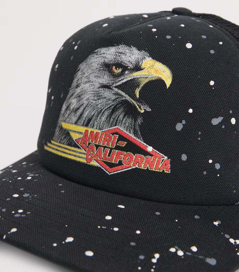 Amiri os11x0226 Size: OS / Vintage Logo Trucker Hat /Cap In Black Size ONE SIZE - 4 Thumbnail