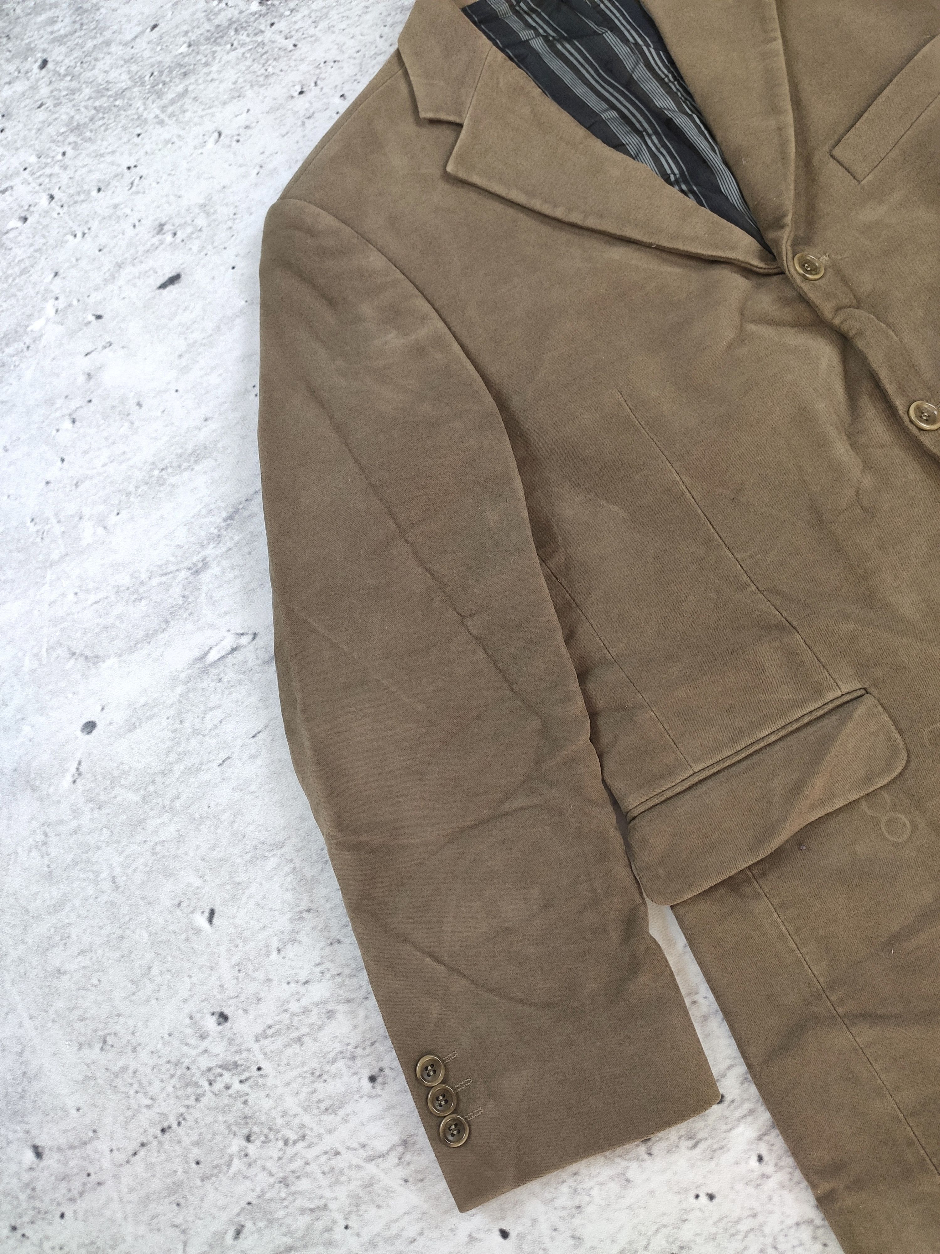Balmain × Vintage Balmain Paris men blazer cotton jacket brown elegant Size 52R - 6 Thumbnail