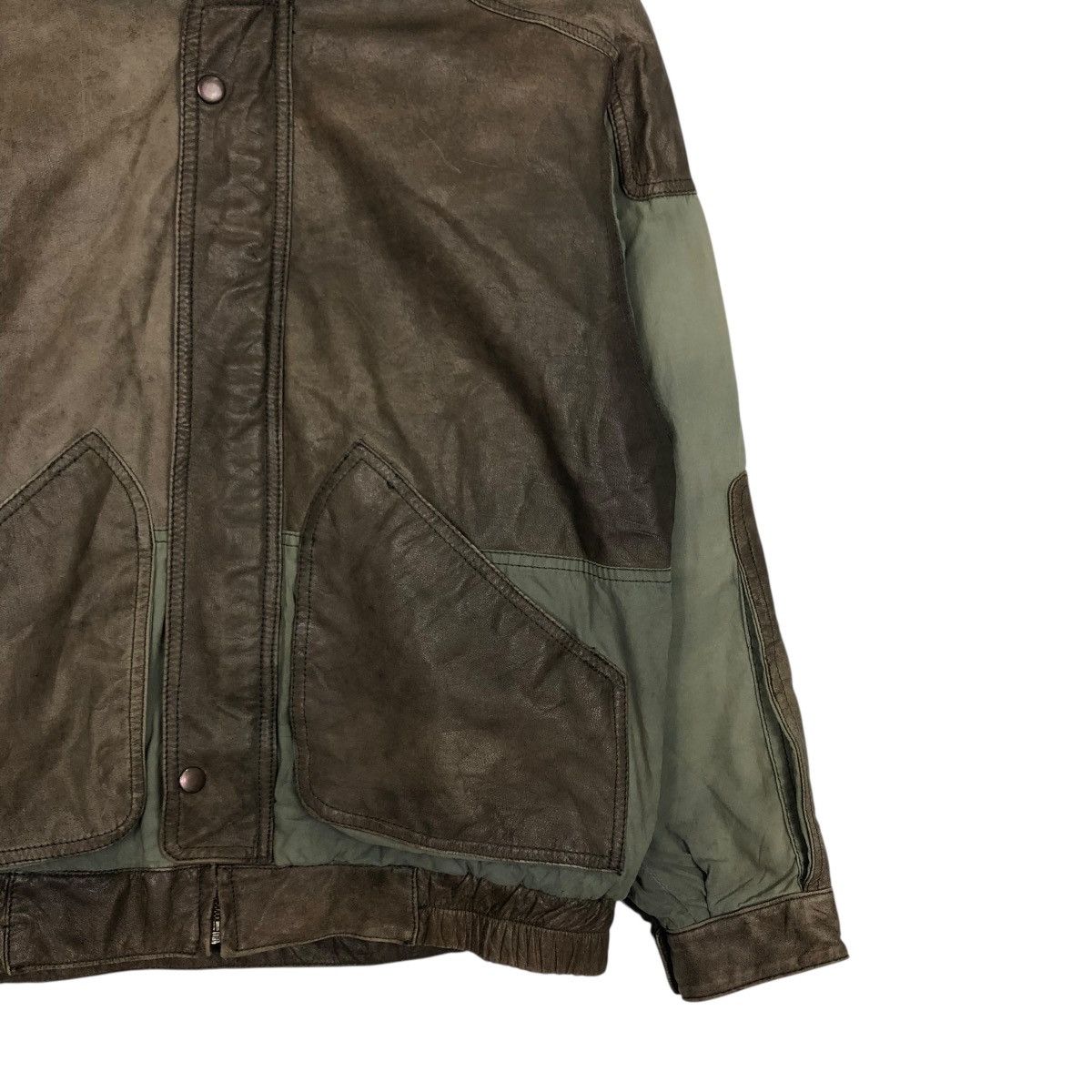 Japanese Brand 🔥VINTAGE BOMBER LEATHER JACKET JACKERS ISSEY MIYAKE Size US M / EU 48-50 / 2 - 7 Thumbnail