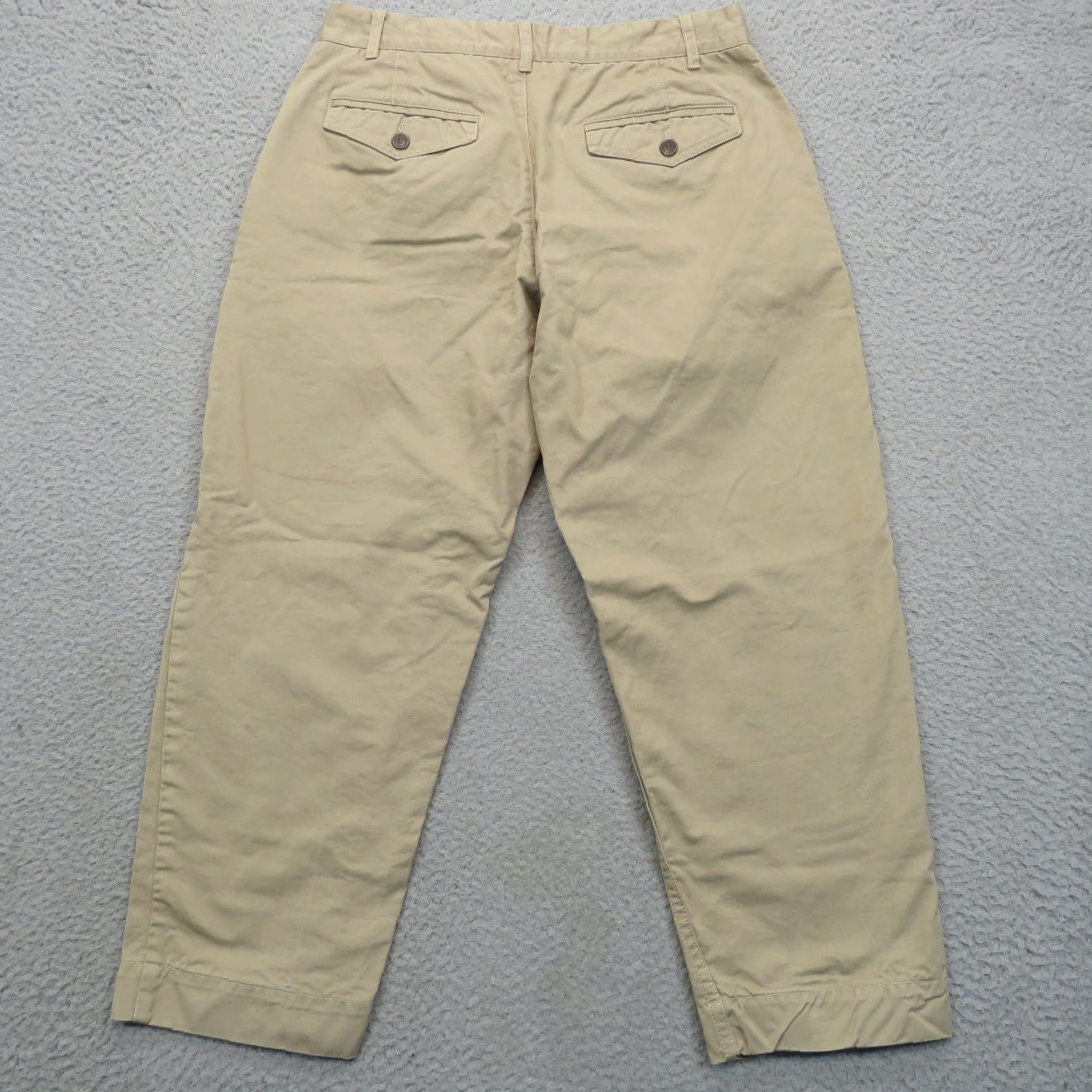 Vintage Maison Kitsuné Pants Mens 30 Baggy Khaki Cropped Tapered Ankle Trousers Twill Pants Size US 30 / EU 46 - 3 Thumbnail