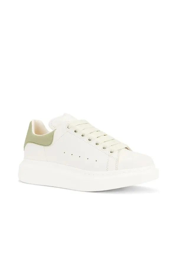 Alexander McQueen o1w1db10925 Oversized Sneaker in Off White/Green Size US 6.5 / IT 36.5 - 2 Thumbnail