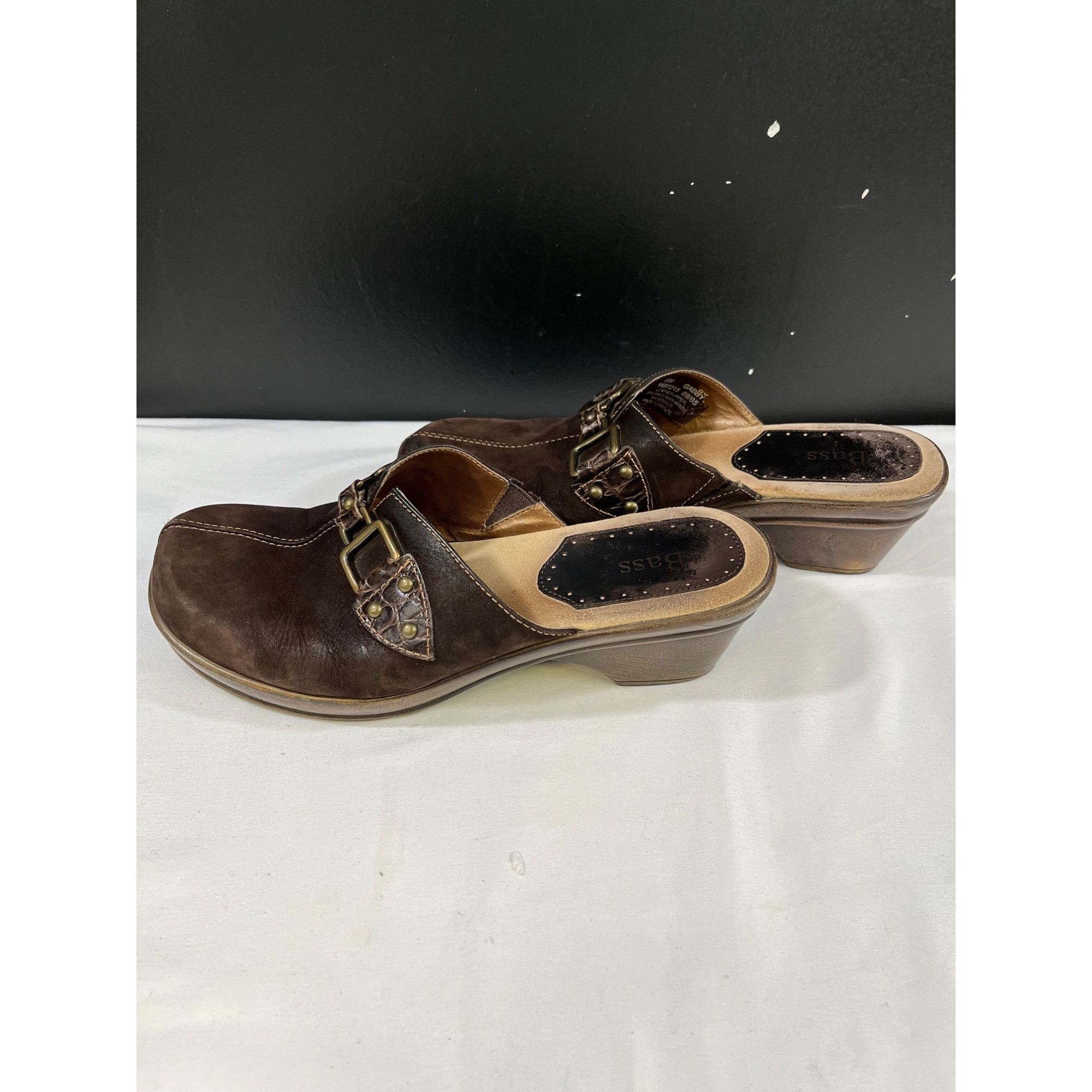 Bass Bass Gabby Womens Brown Leather Mule Shoes Size 8M SKU 6802 Size US 8 / IT 38 - 4 Thumbnail