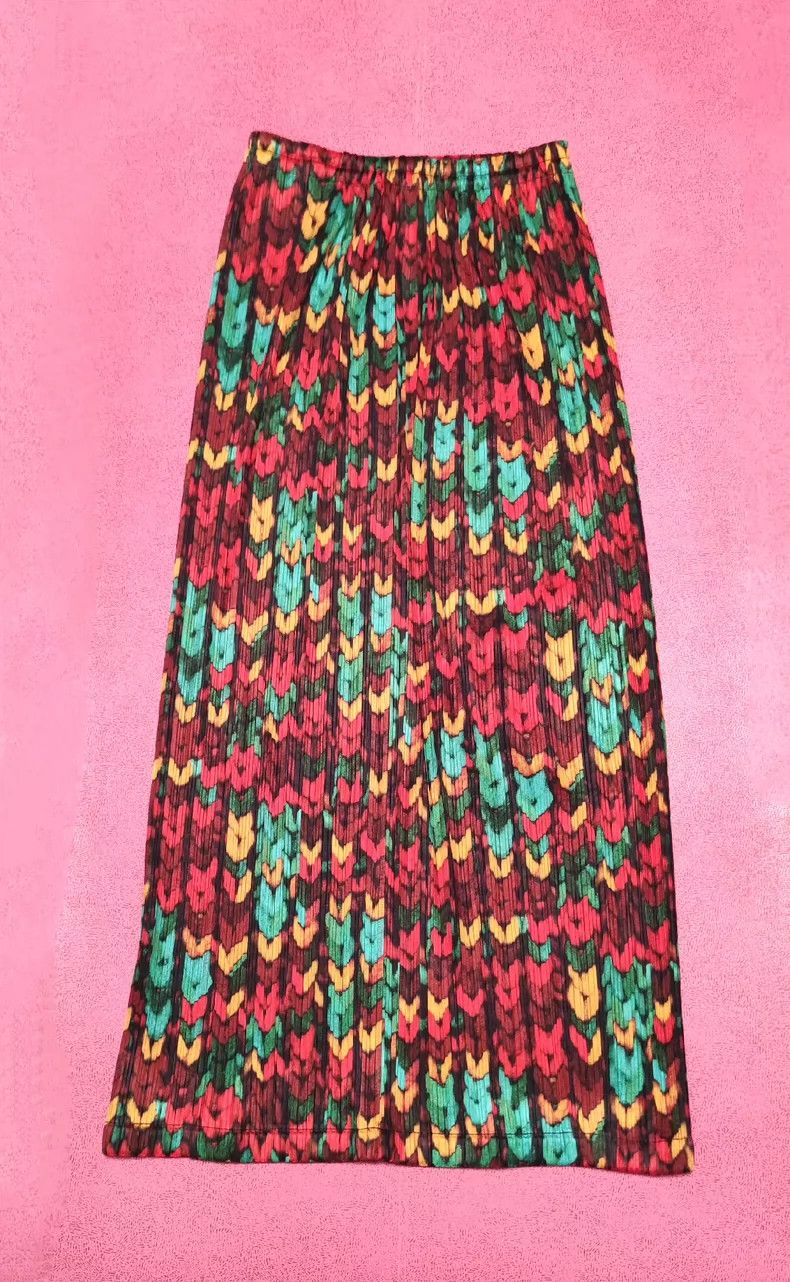 Issey Miyake Issey Miyake Pleated Arrow Print Skirt - dmc Size US 30 / EU 46 - 1 Thumbnail
