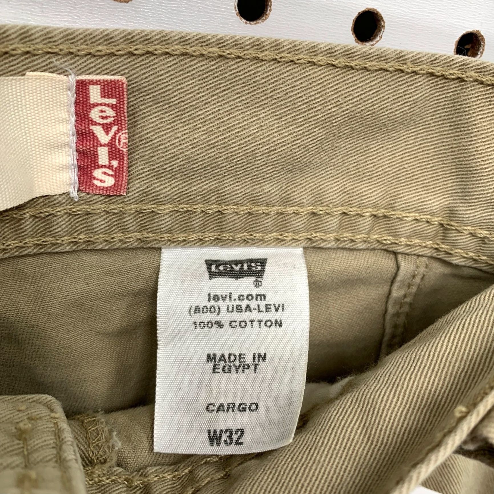 Levi's Levi's Military Cargo Shorts Mens 32 Khaki Relaxed Fit Outdoor Canvas Cargo Pocket Pockets Outdoor Size US 32 / EU 48 - 3 Thumbnail