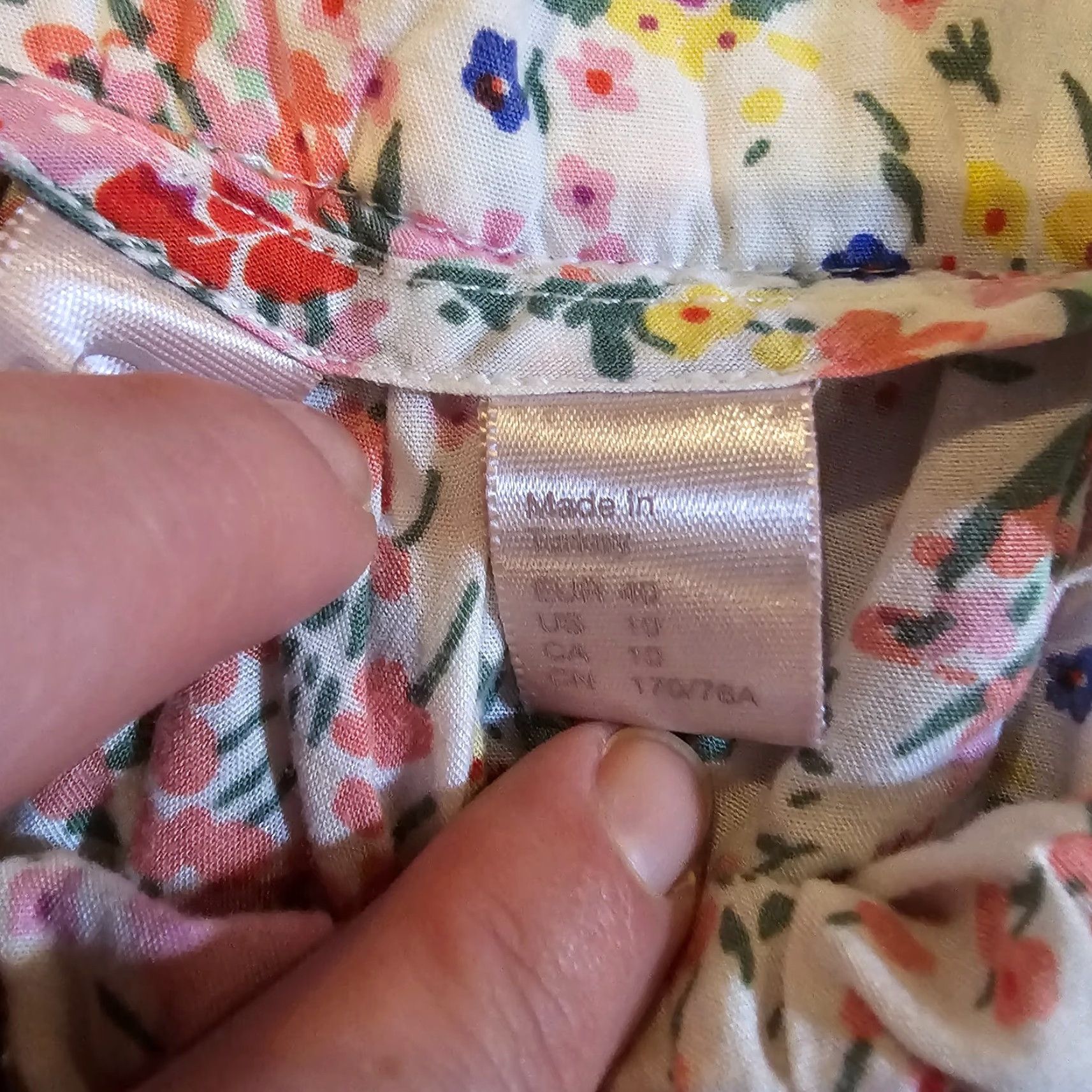 H&M H&M Shorts Womens 10 White Pink Floral Side Zip Garden Collection Casual Shirt Size 32" / US 10 / IT 46 - 7 Thumbnail