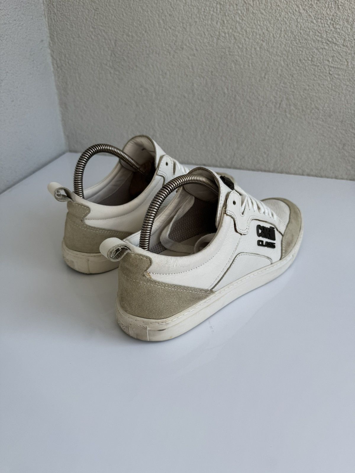 Cavalli Class Cavalli Class Leather Sneakers White Suede Low Top Size US 9 / EU 42 - 3 Thumbnail
