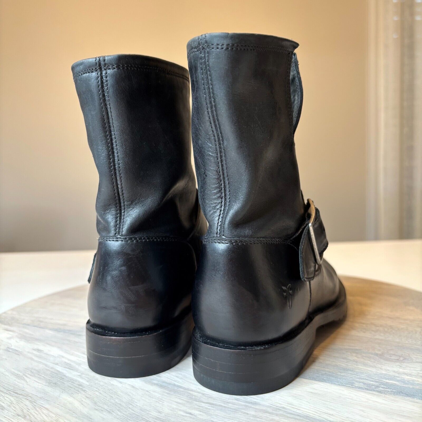 Frye Frye Natalie Engineer Black Leather Short Ankle Boots Sz 5.5 Size US 5.5 / IT 35.5 - 6 Thumbnail