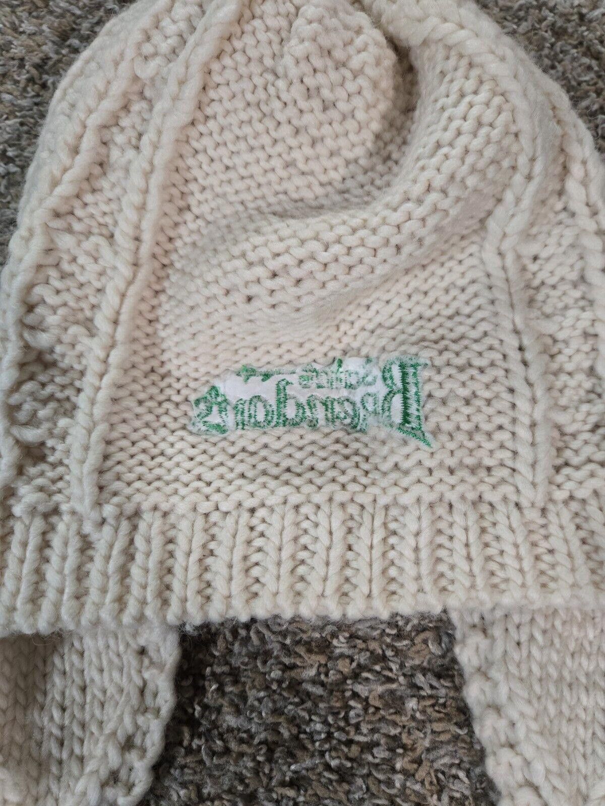 District Vision Cream Cable Knit Saint Brendans Irish Cream Hat Pom Earflap Size ONE SIZE - 5 Thumbnail