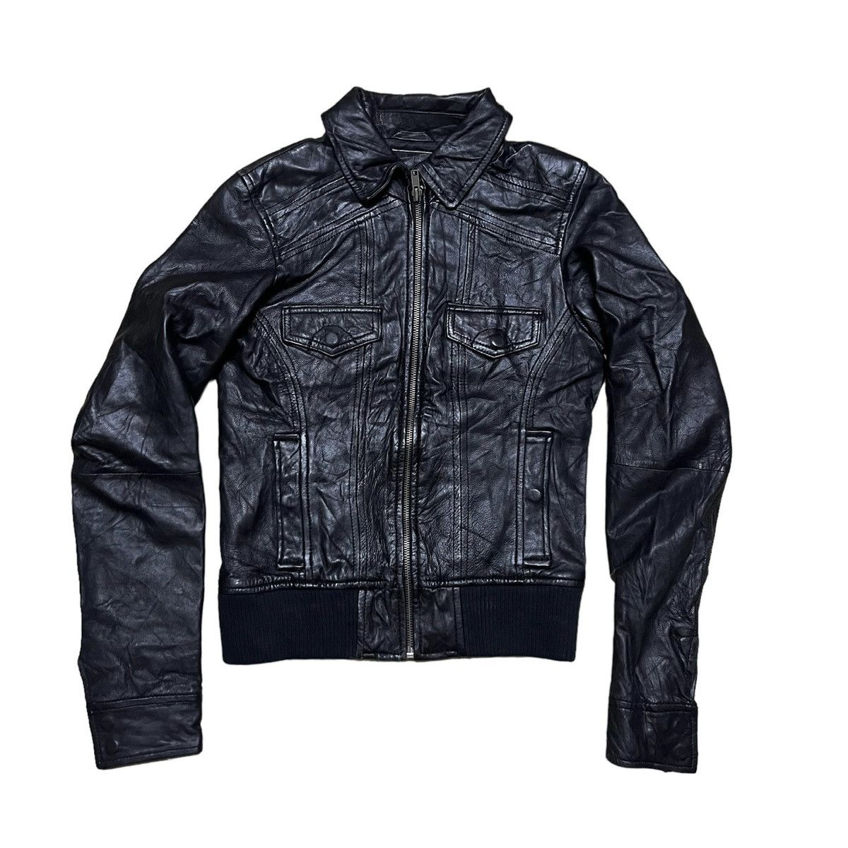 Japanese Brand Biker Real Leather Jacket size XS Size XS / US 0-2 / IT 36-38 - 1 Thumbnail